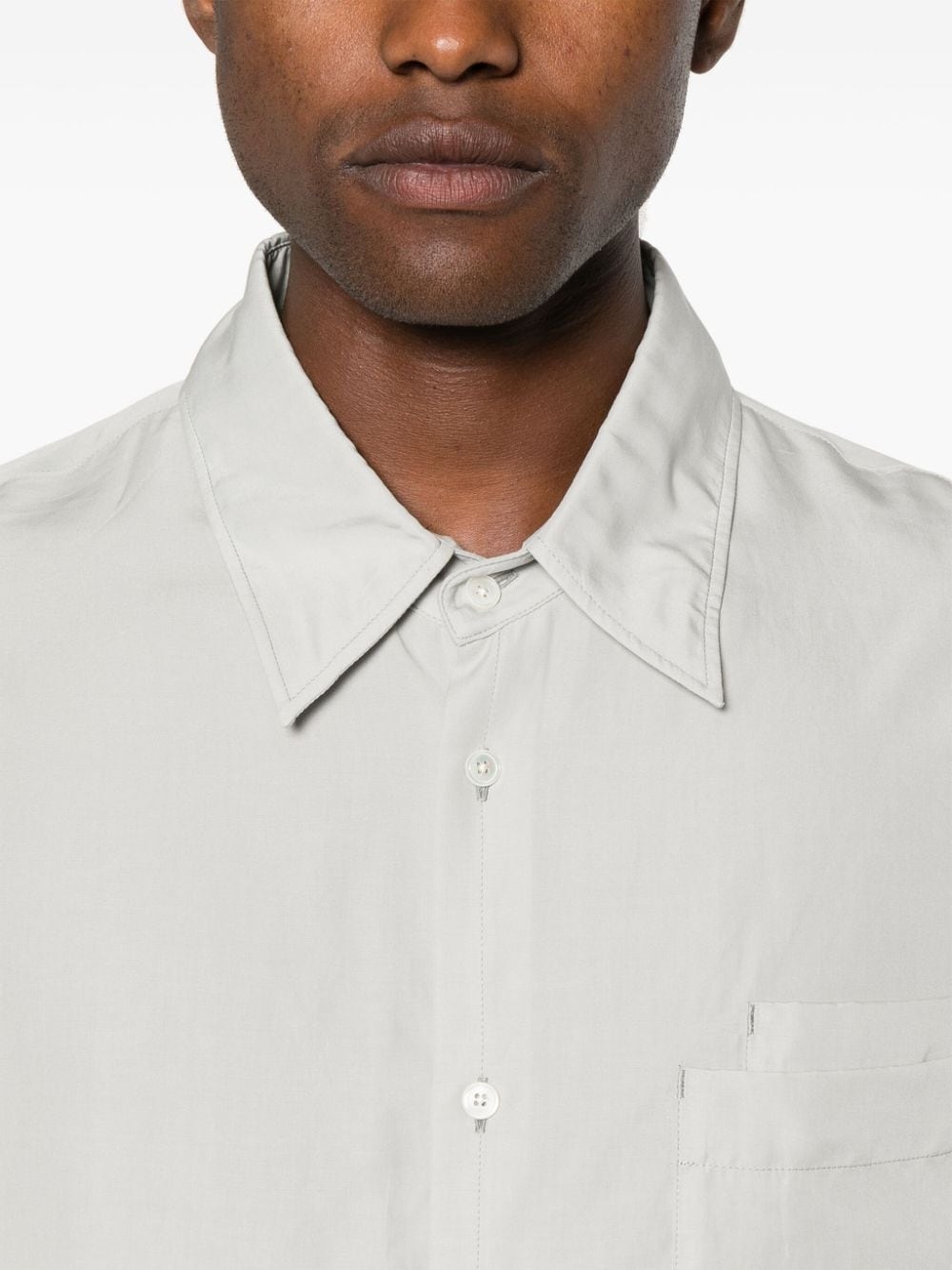 double-pocket lyocell shirt - 6