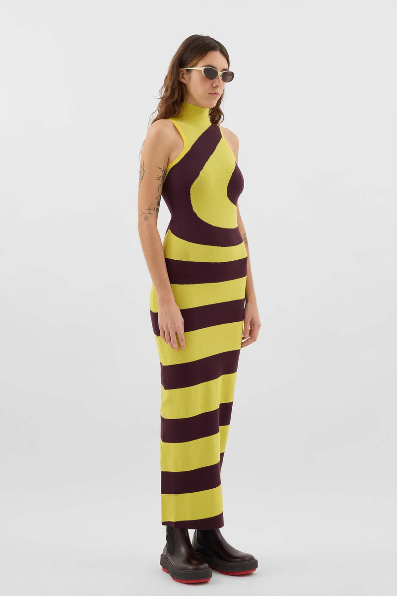 HIGHNECK TANK KNIT DRESS SPIRAL 3