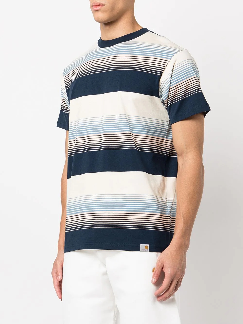 striped short-sleeved T-shirt - 3