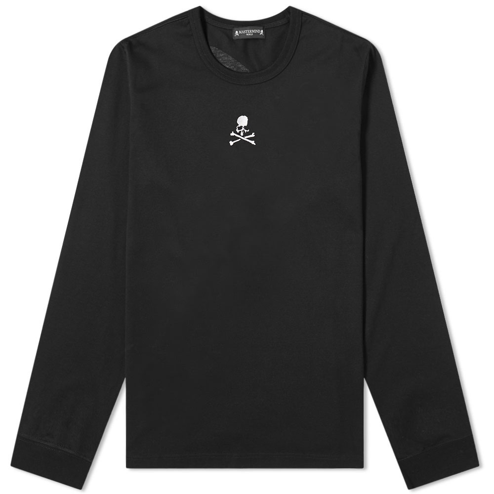 MASTERMIND WORLD Long Sleeve Embroidered Skull Tee - 1