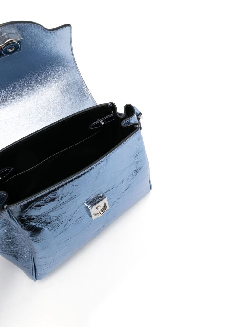 small La Medusa Metallic leather tote bag 5