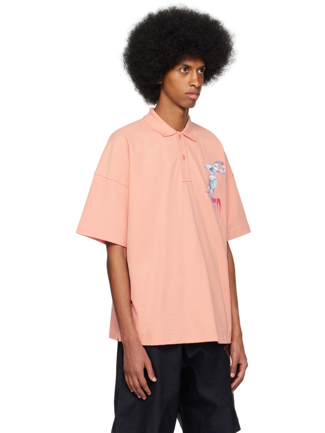 Pink Print Polo - 2