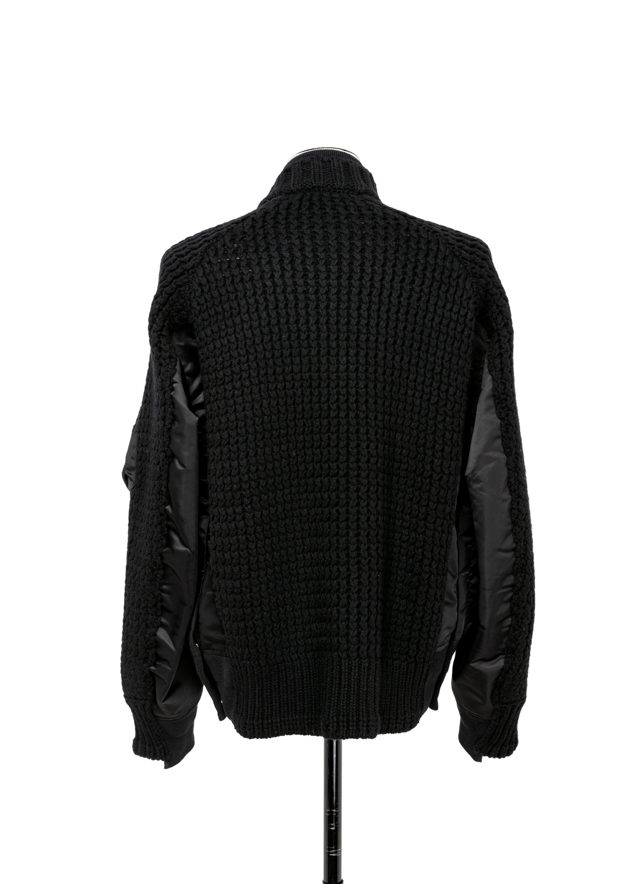 Nylon Twill Mix Knit Blouson - 4