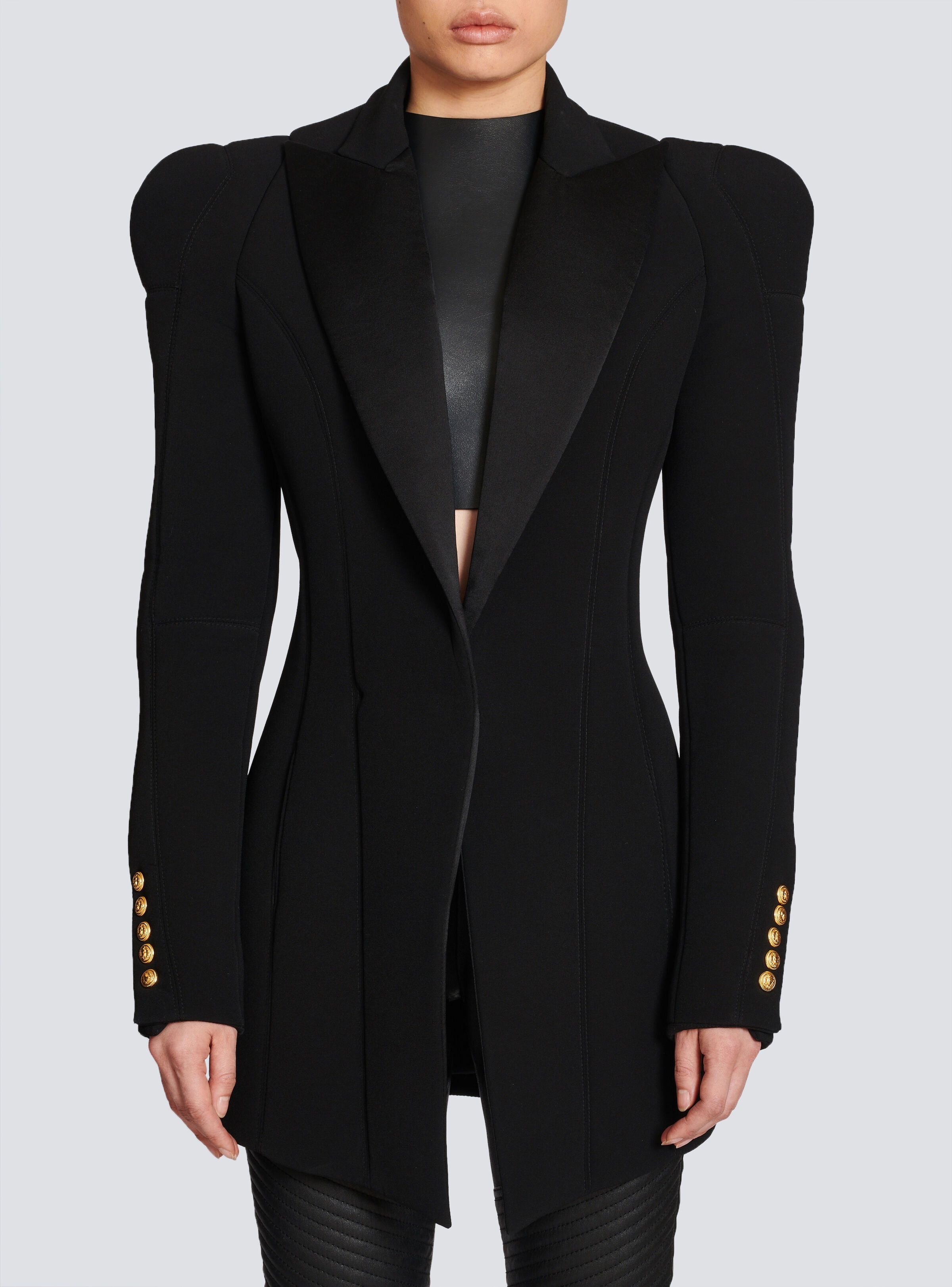 Long wool blazer - 5