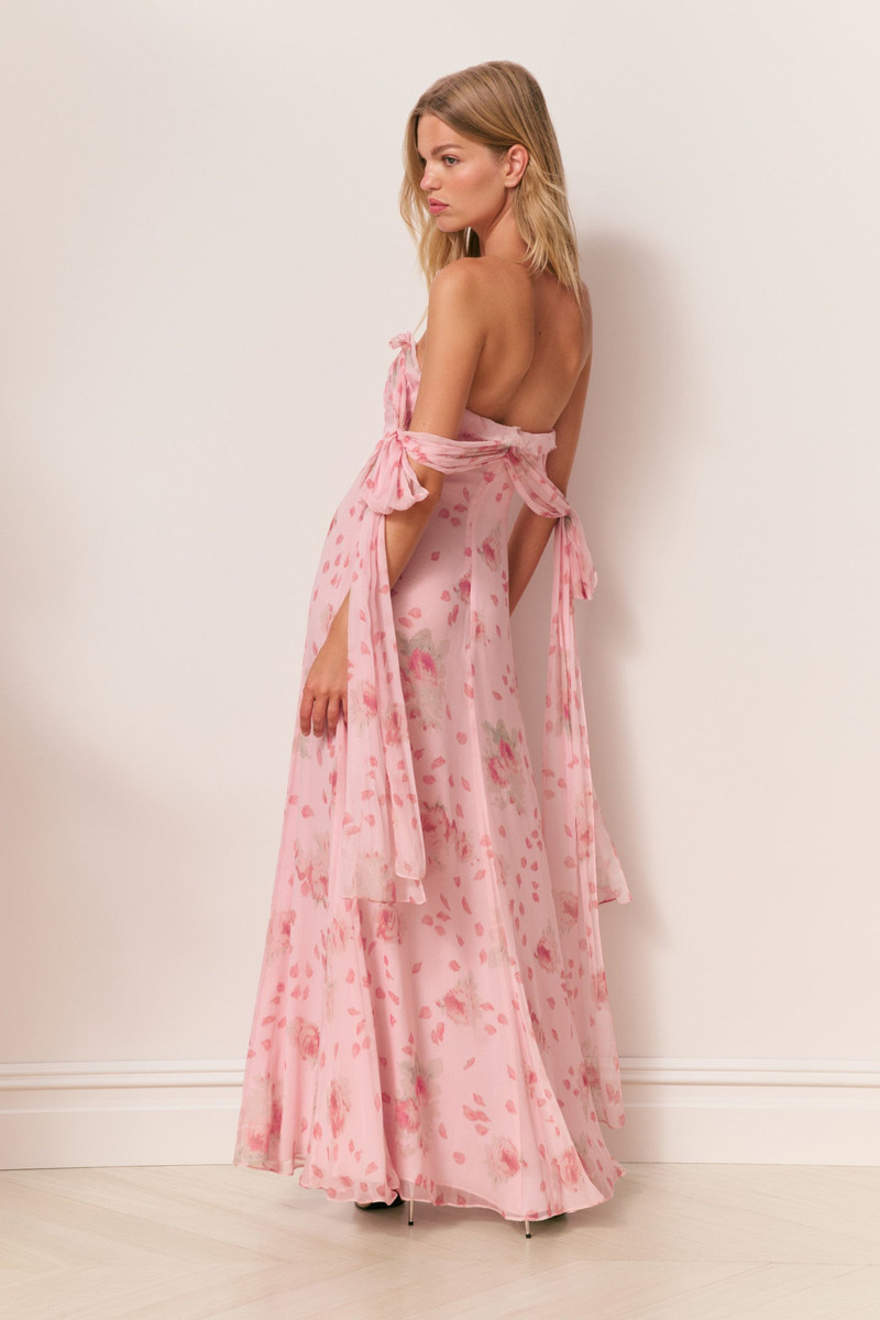 Marlana Floral Silk Chiffon Maxi Dress 5