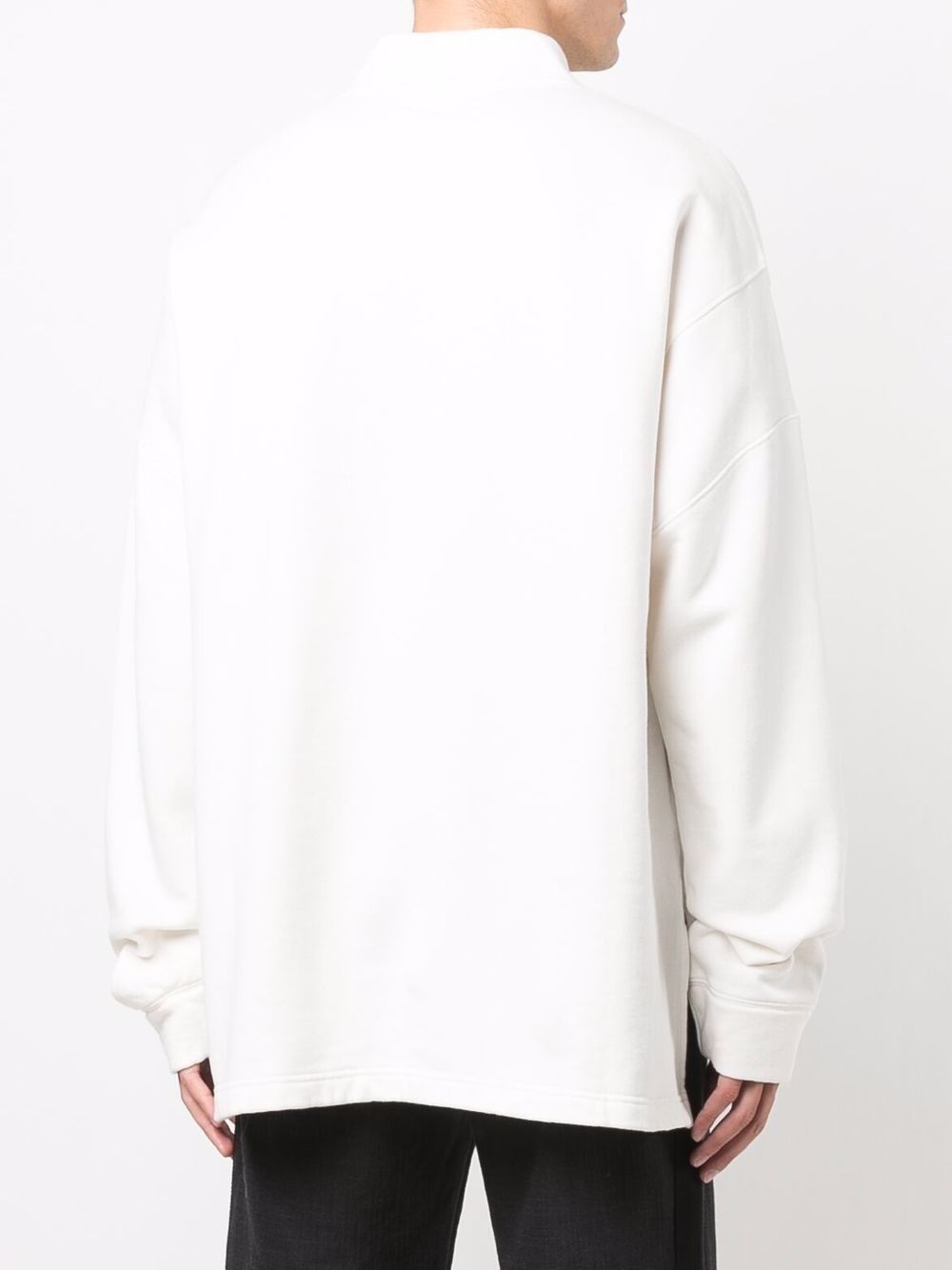 mock-neck cotton sweatshirt - 4