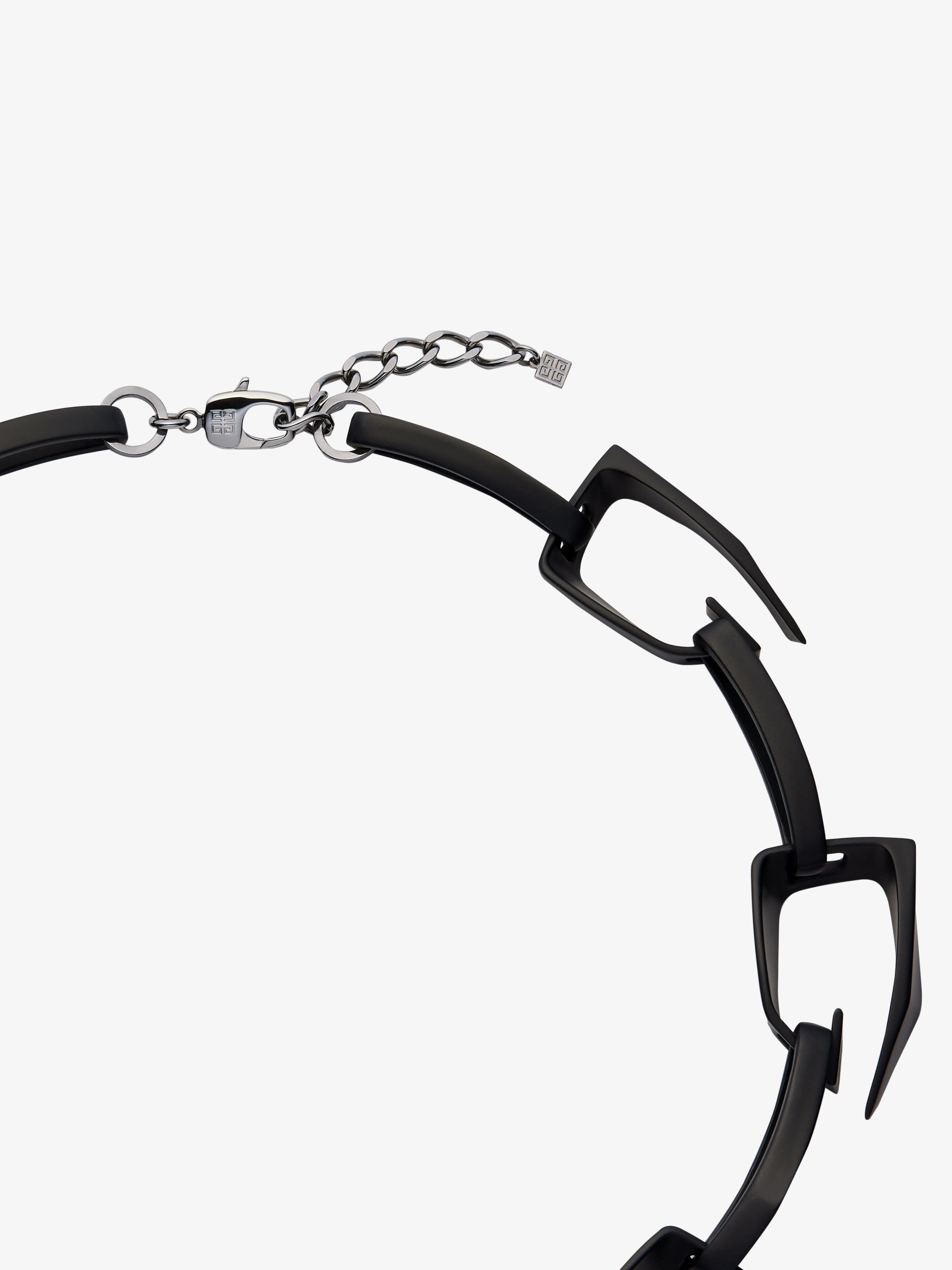 LARGE GIV CUT NECKLACE IN METAL AND ENAMEL - 4