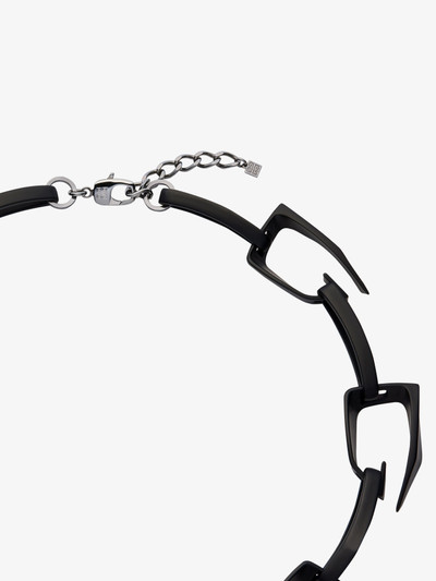 Givenchy LARGE GIV CUT NECKLACE IN METAL AND ENAMEL outlook