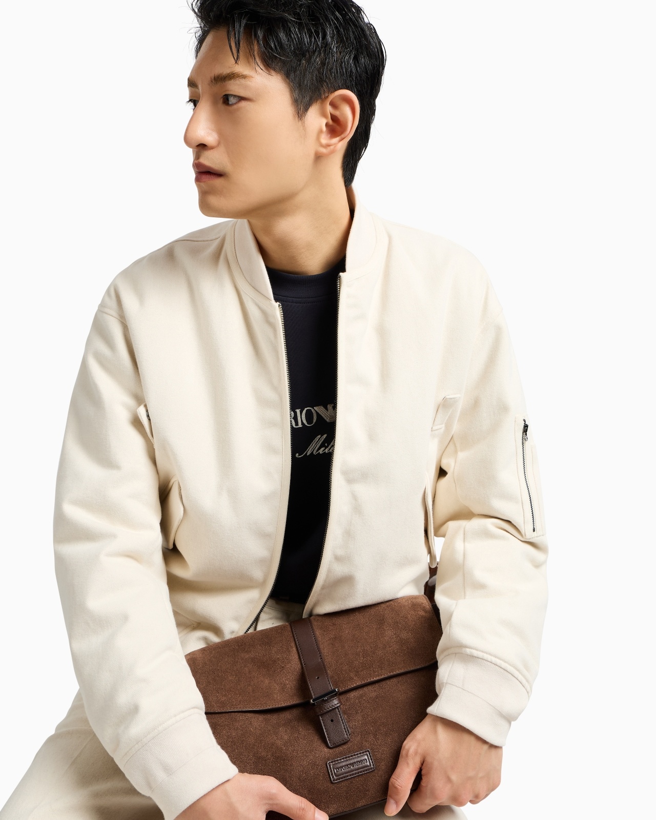 DOUBLE-JERSEY SWEATSHIRT WITH LOGO EMBROIDERY - 6
