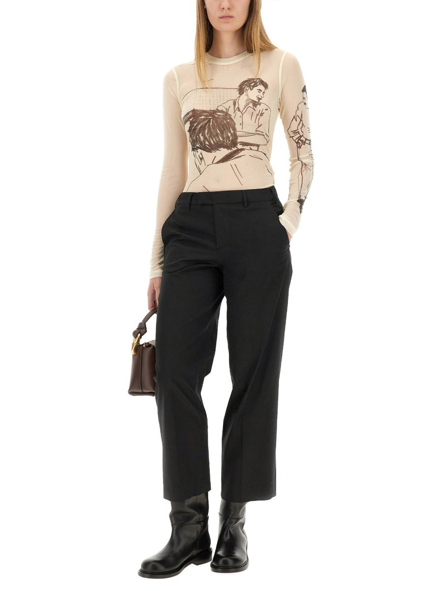Transparent Top With Print - 2