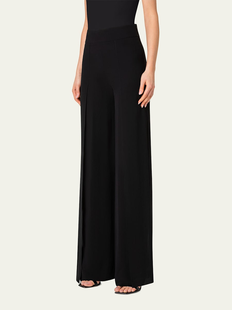 Felia Double Layer Wide-Leg Silk Pants 4