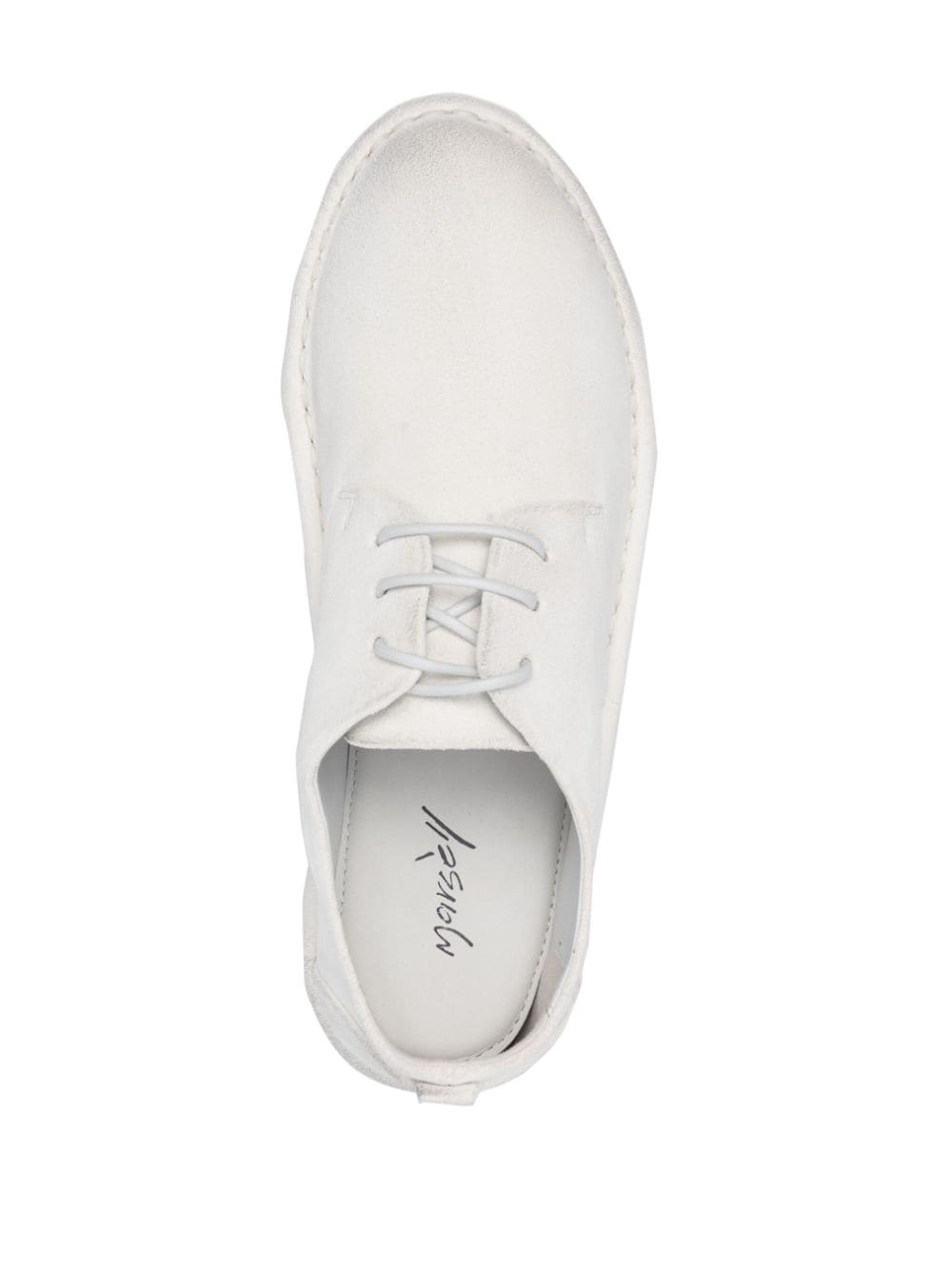 round-toe leather oxfords - 4