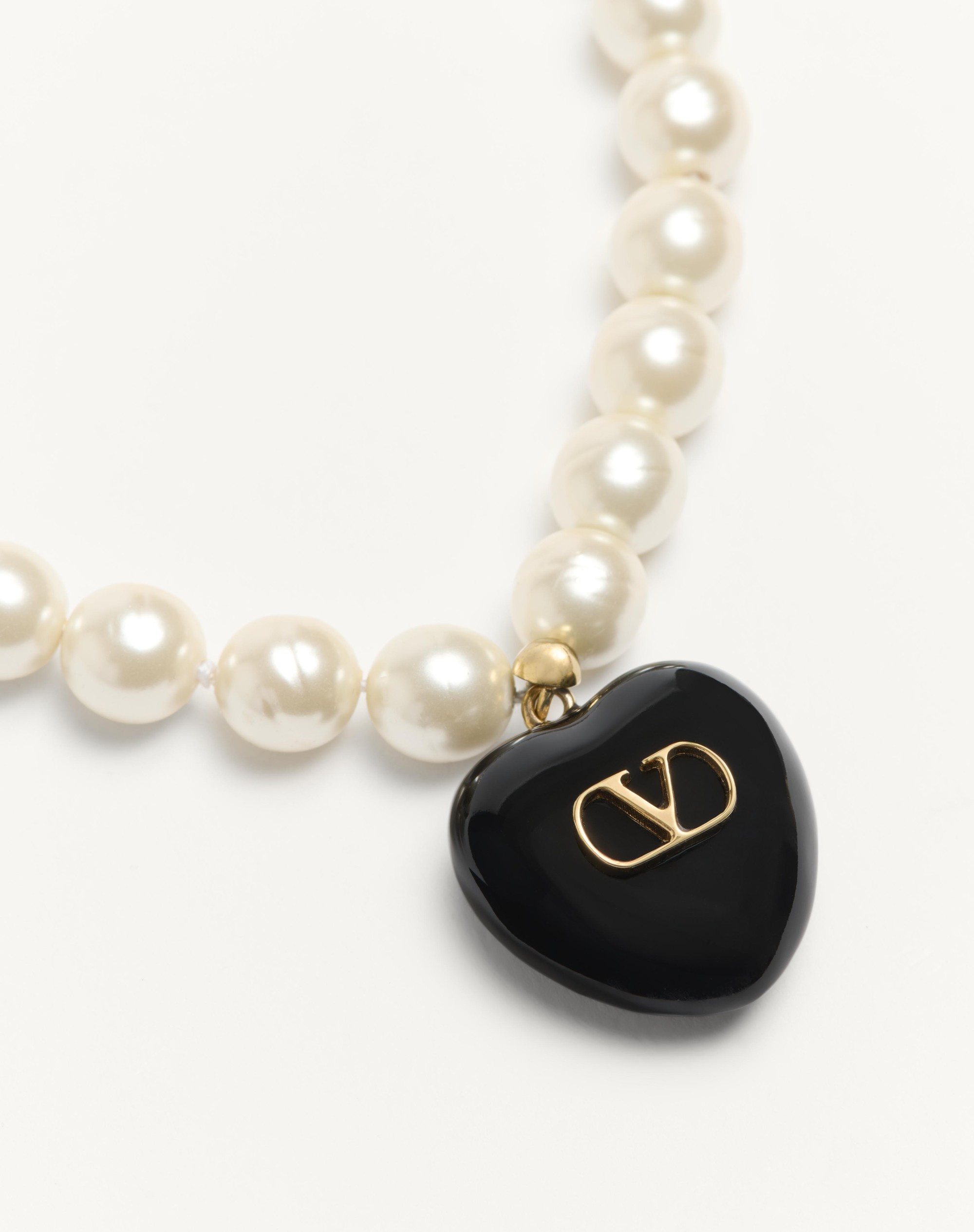 COEUR ROYAL NECKLACE IN METAL, ENAMEL AND BEADS - 3