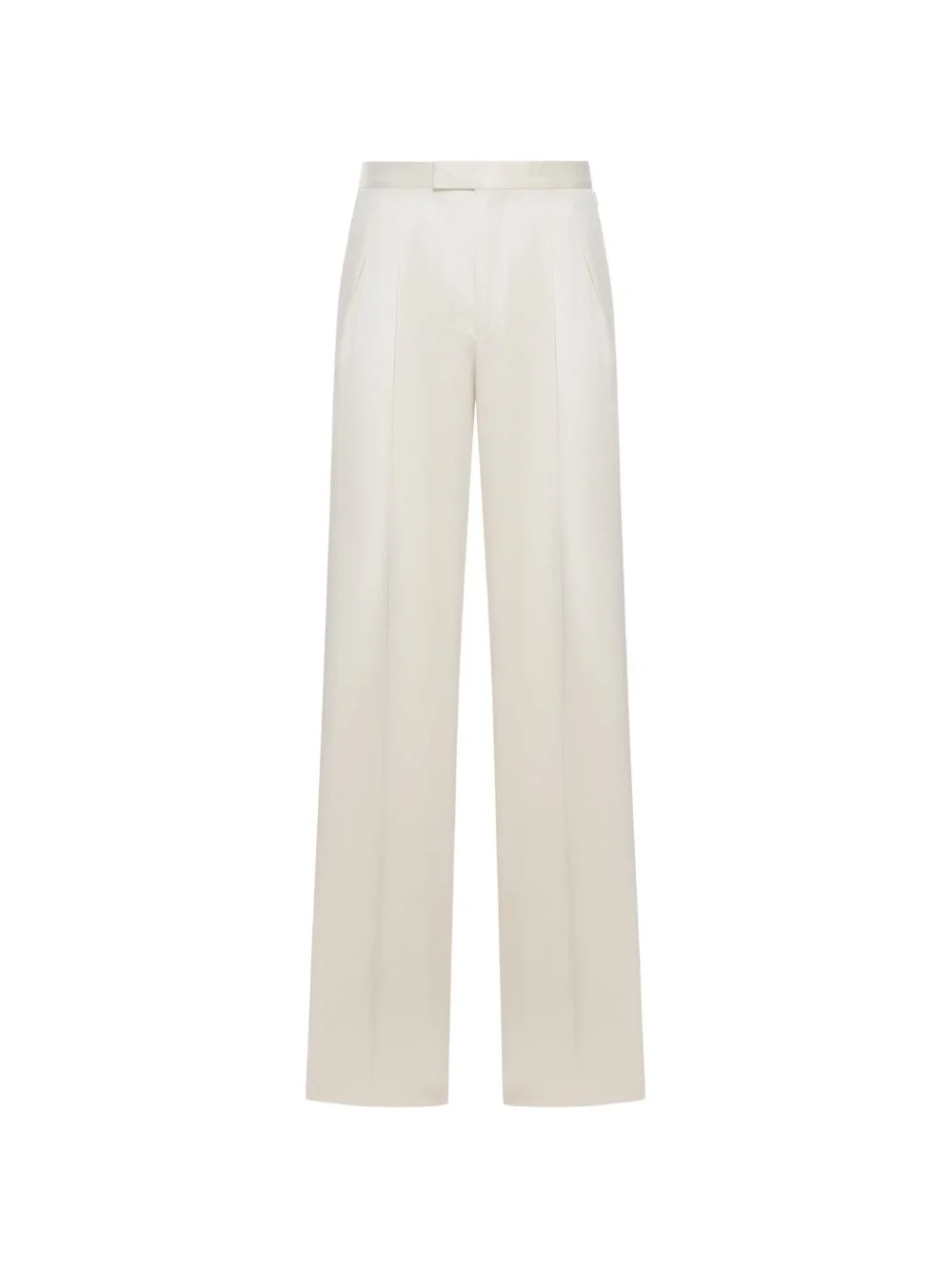 double-pleat silk trousers - 1