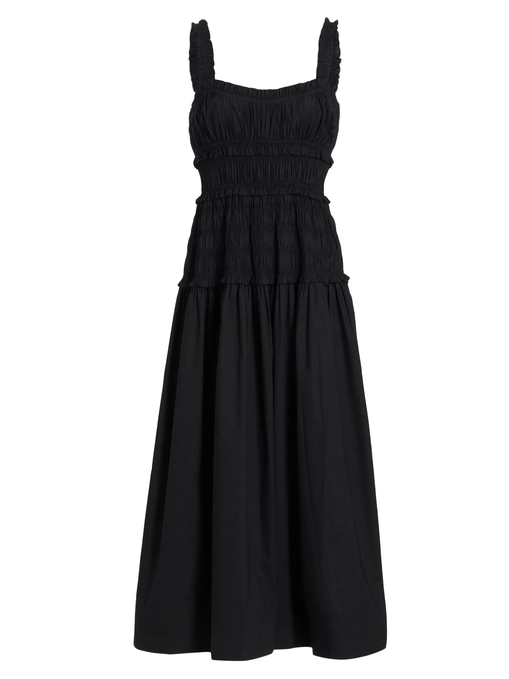 Women's Marianne Smocked Midi-Dress - Black - 1