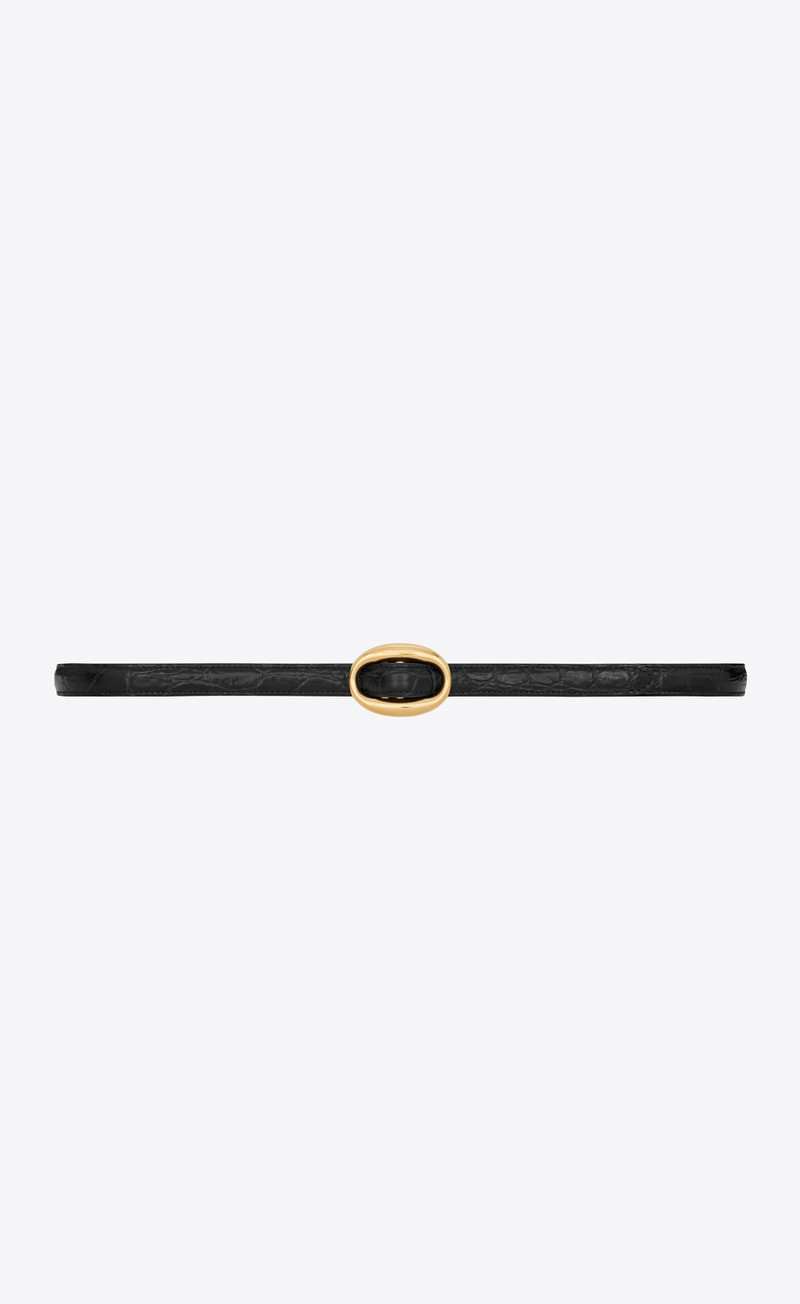 oval-buckle 가죽 벨트 1