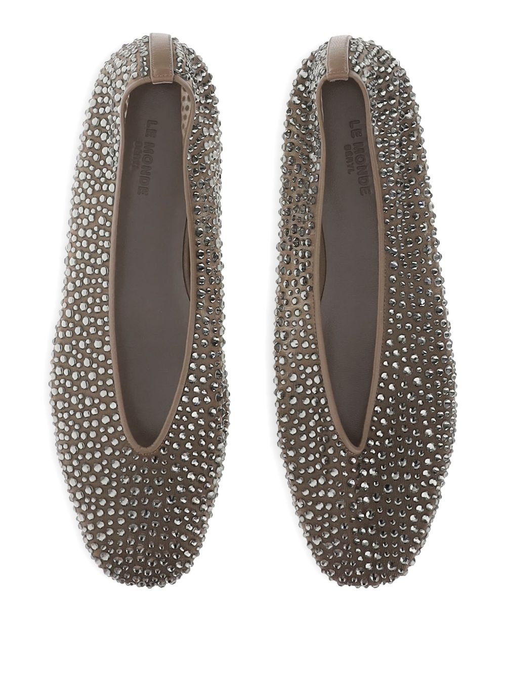 crystal-embellished ballet flats - 3