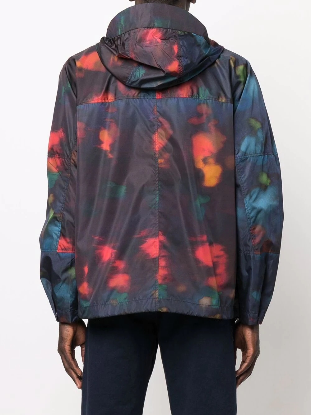 abstract-print hooded jacket - 4