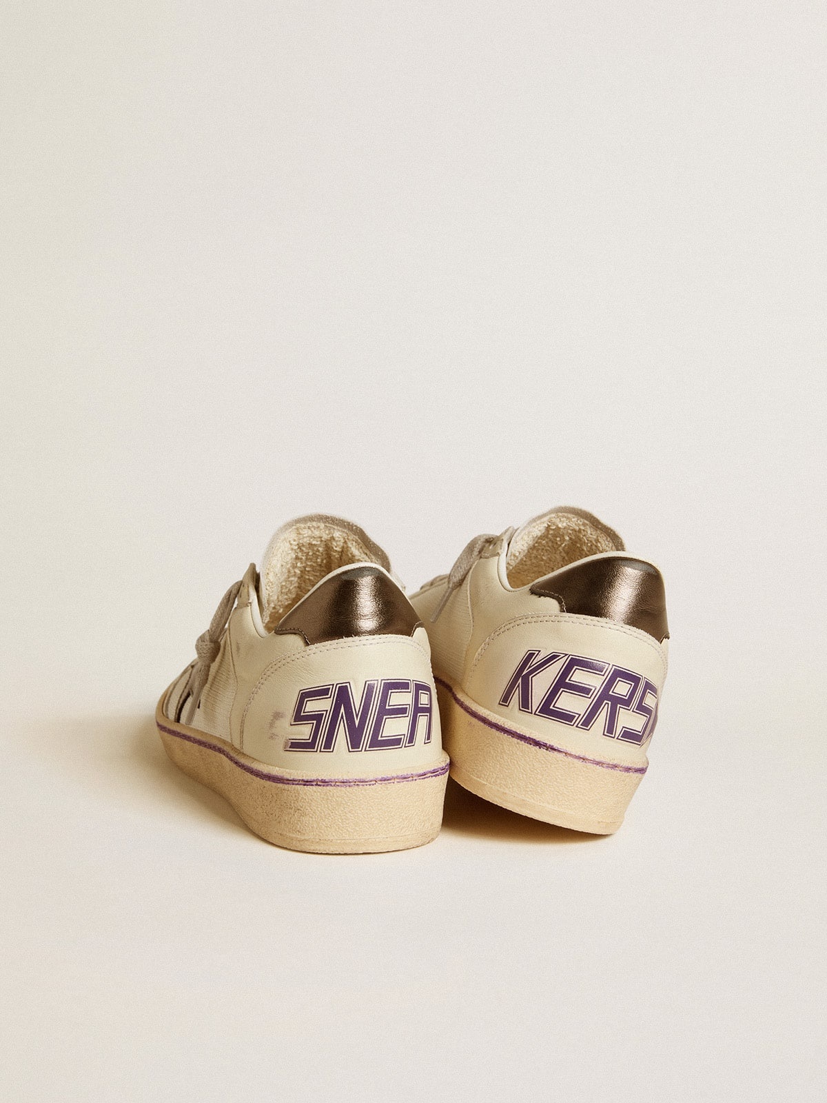 Ball Star in mesh and leather with metallic leather star and heel tab - 4