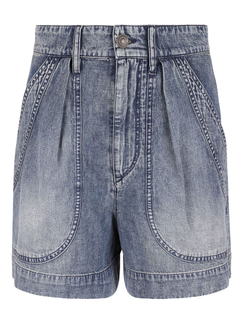 pleated pocket shorts - 1