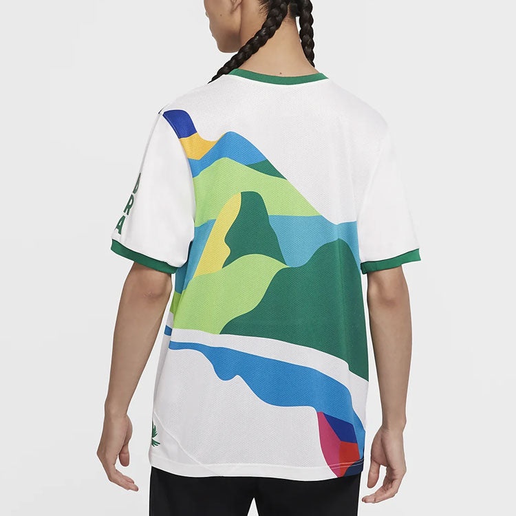 Nike SB x Parra Crossover Brazil Colors Pattern Tee 'White Multi' CT6087-100 - 5