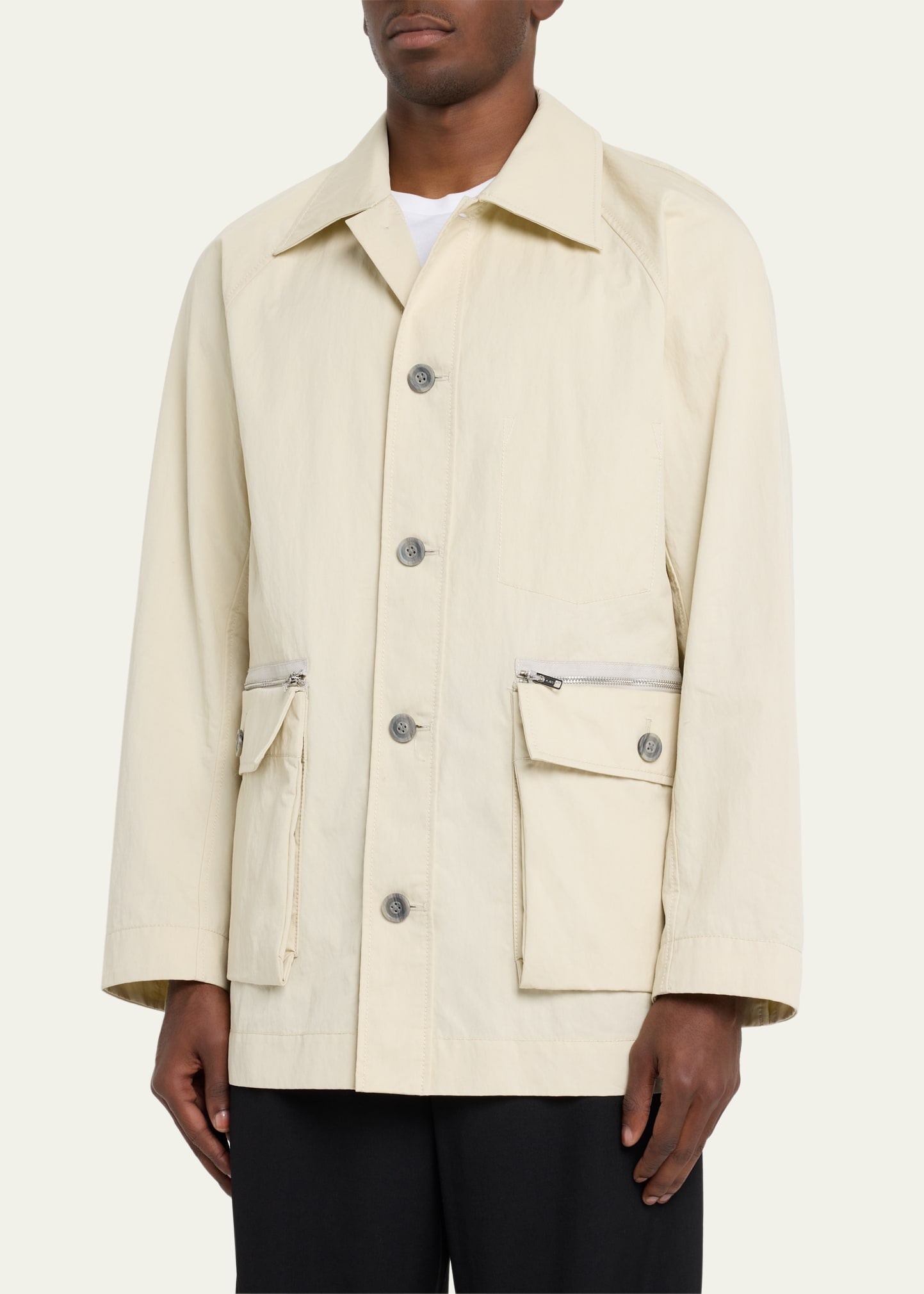 Men's Twill Button-Front Chore Coat - 4