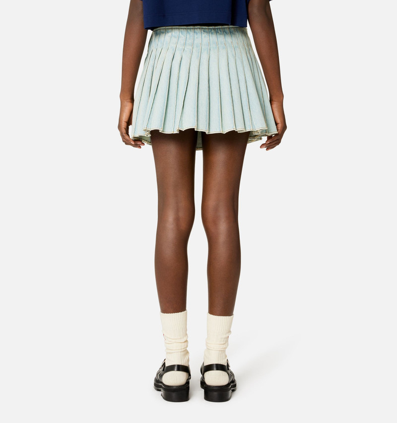 Denim Pleated Skirt 6