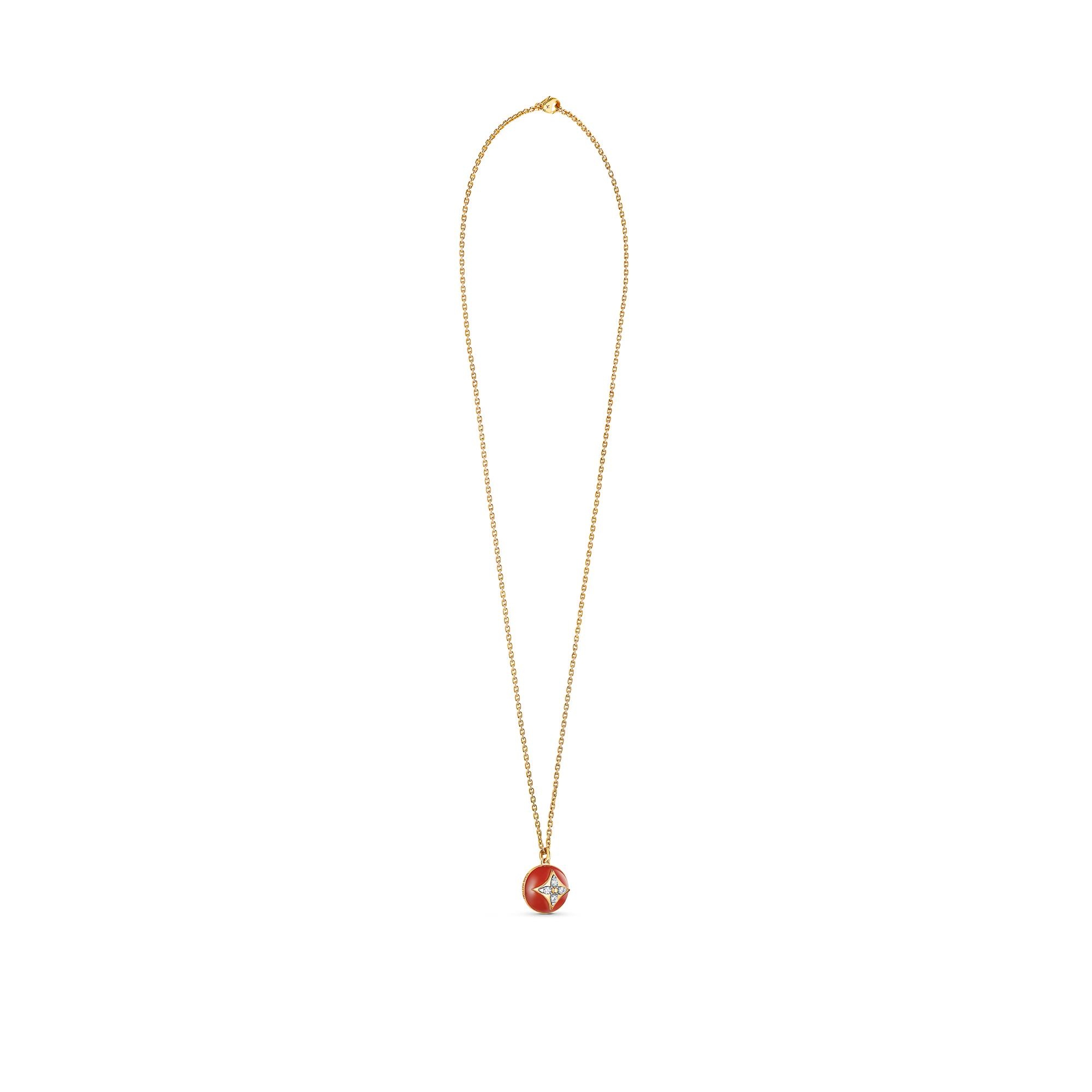 B Blossom Pendant, Yellow Gold, White Gold, Cornelian And Diamonds - 5