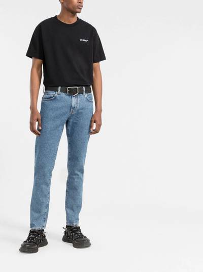 Off-White Diag-print skinny jeans outlook