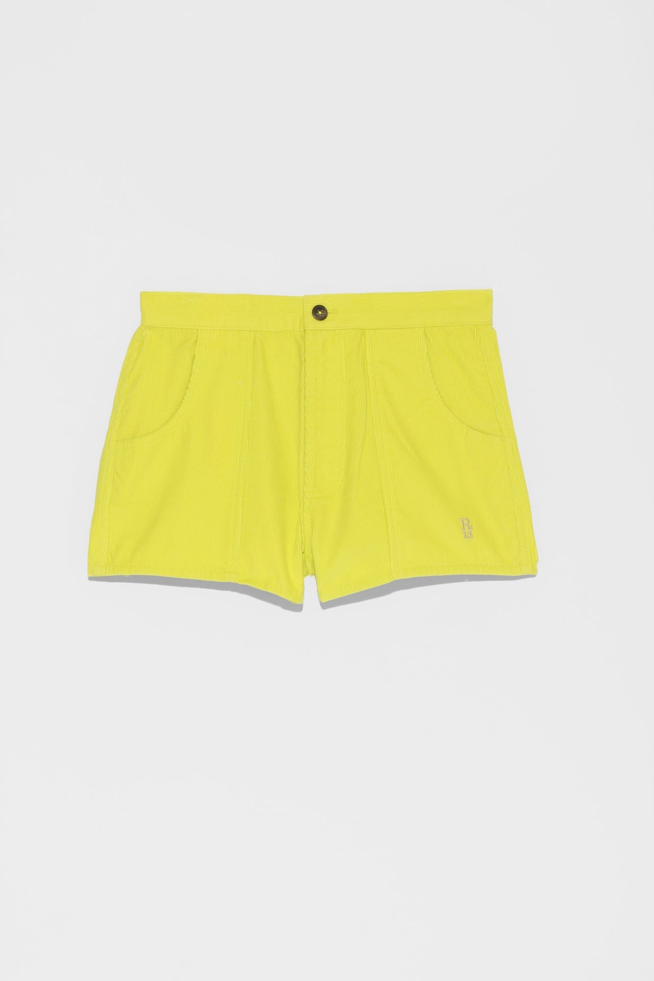 CORDUROY SHORTS - LIME YELLOW - 1