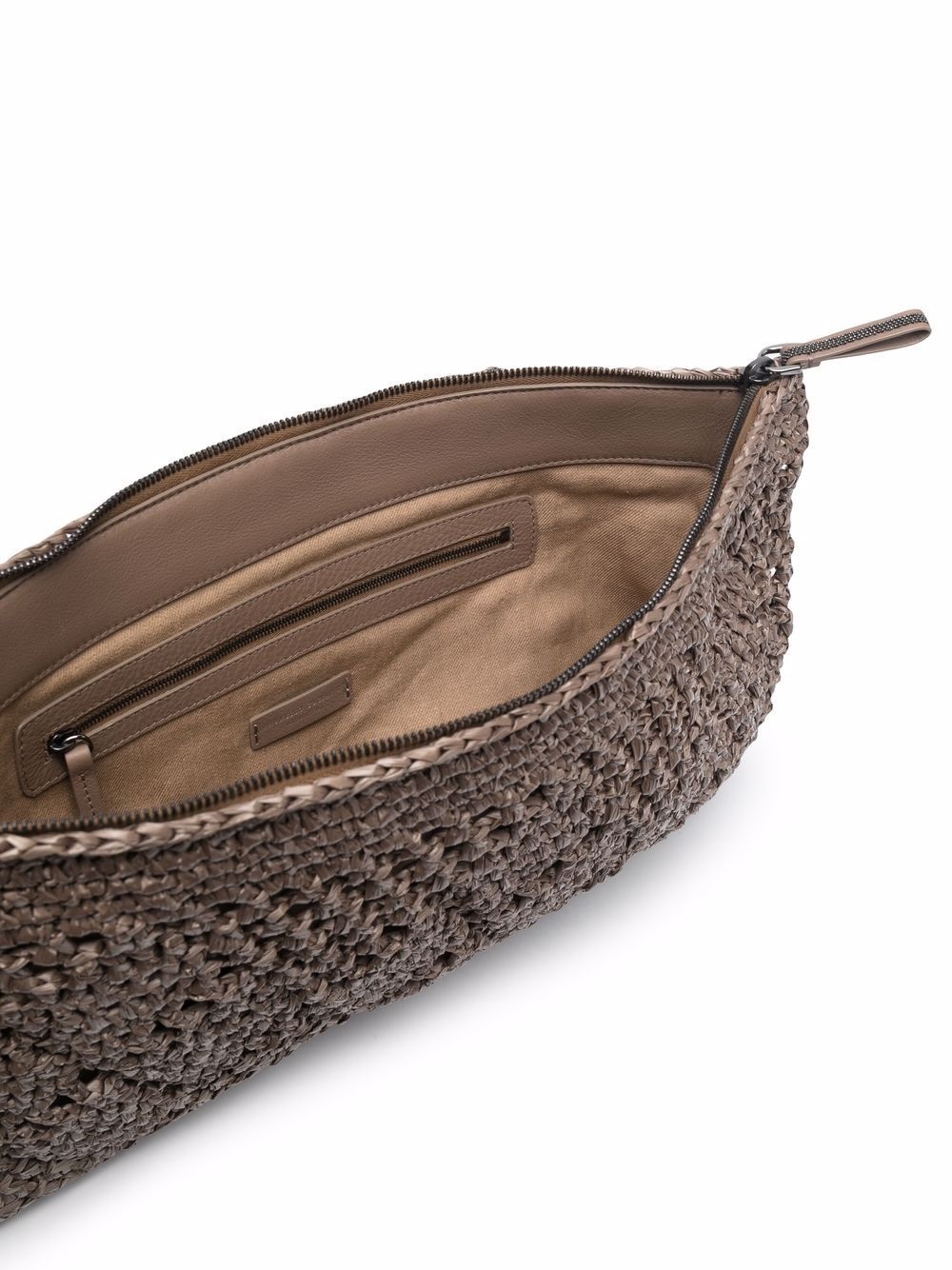 straw-woven clutch bag - 5