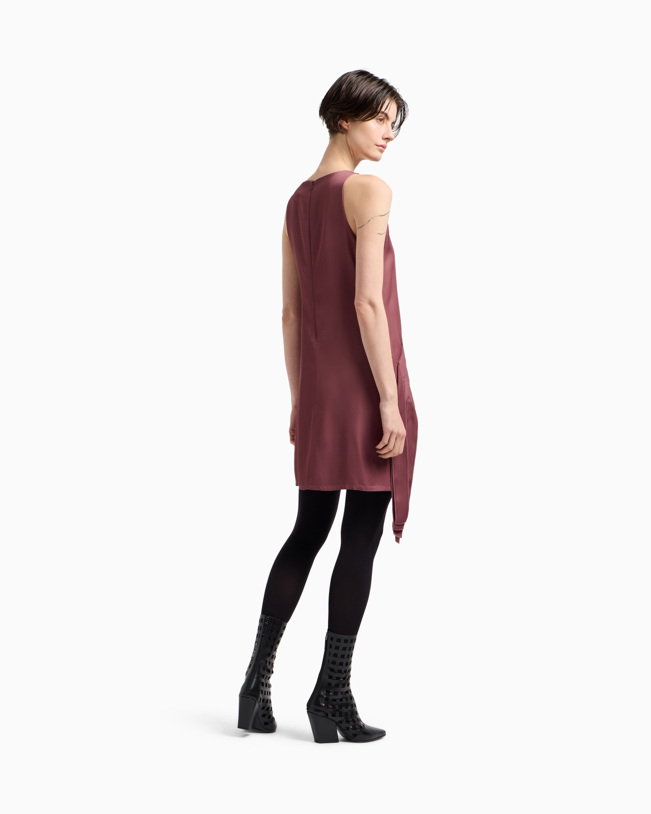 POLYGON CAPSULE COLLECTION DRESS WITH SATIN-FRINGED DETAILS - 3