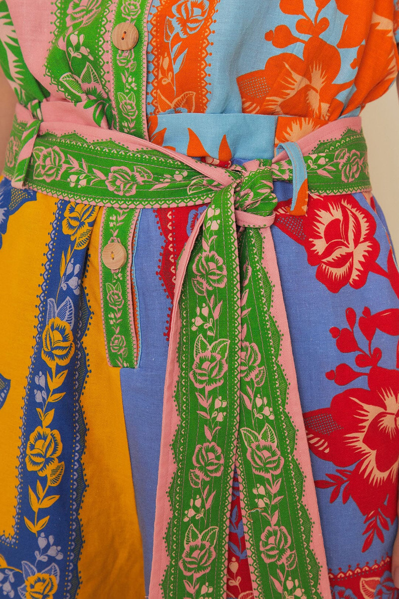 Mixed Lace Garden Scarves Romper 5
