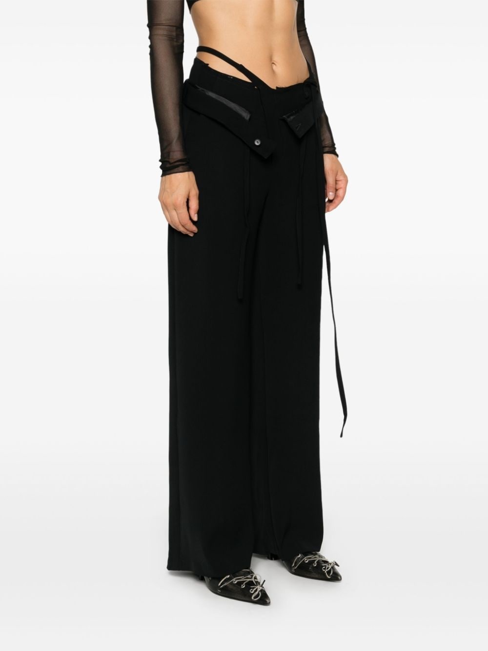 asymmetric-waist trousers - 3