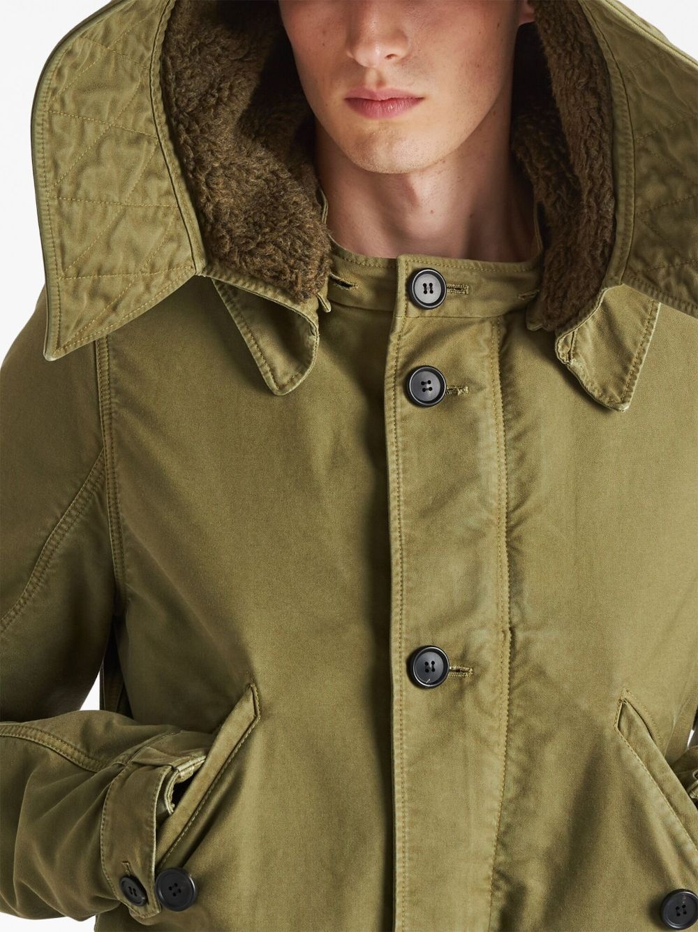 hooded long parka - 4