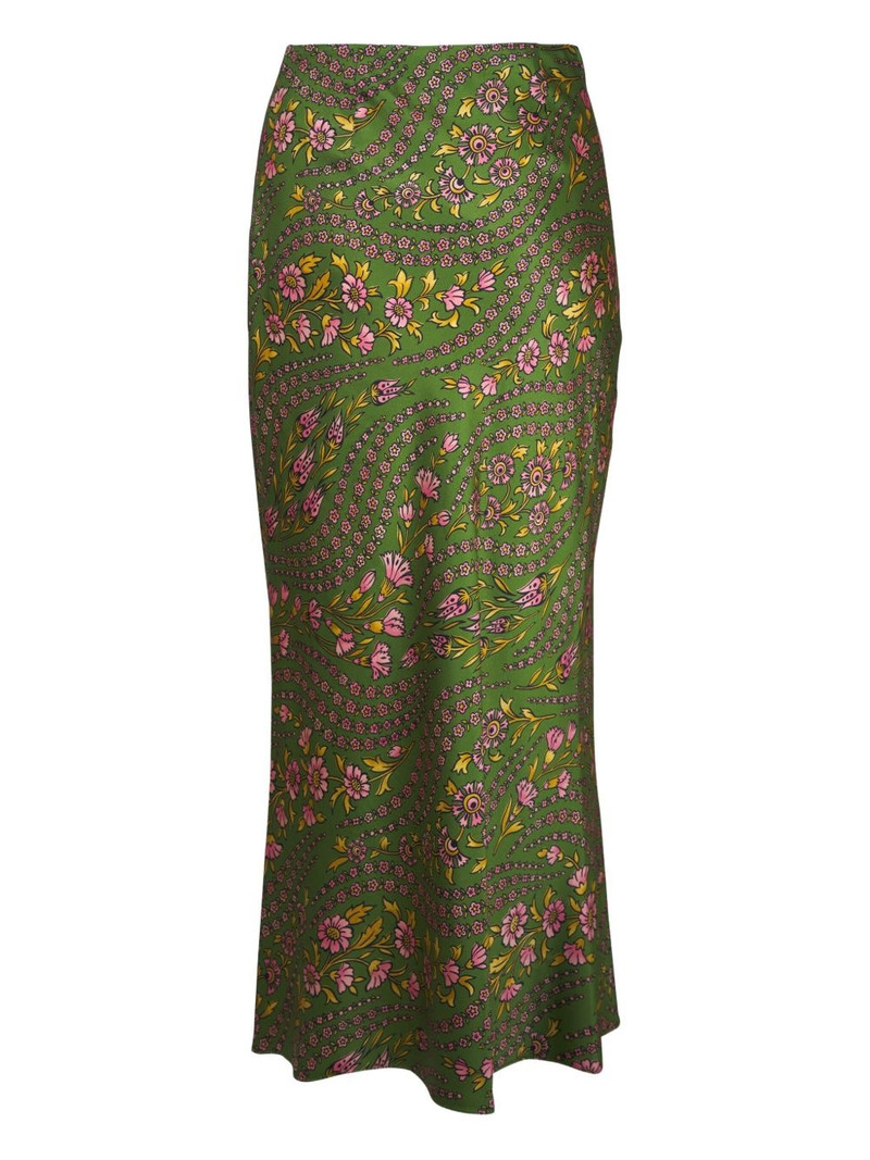 VERONICA BEARD Clover floral-print maxi skirt outlook