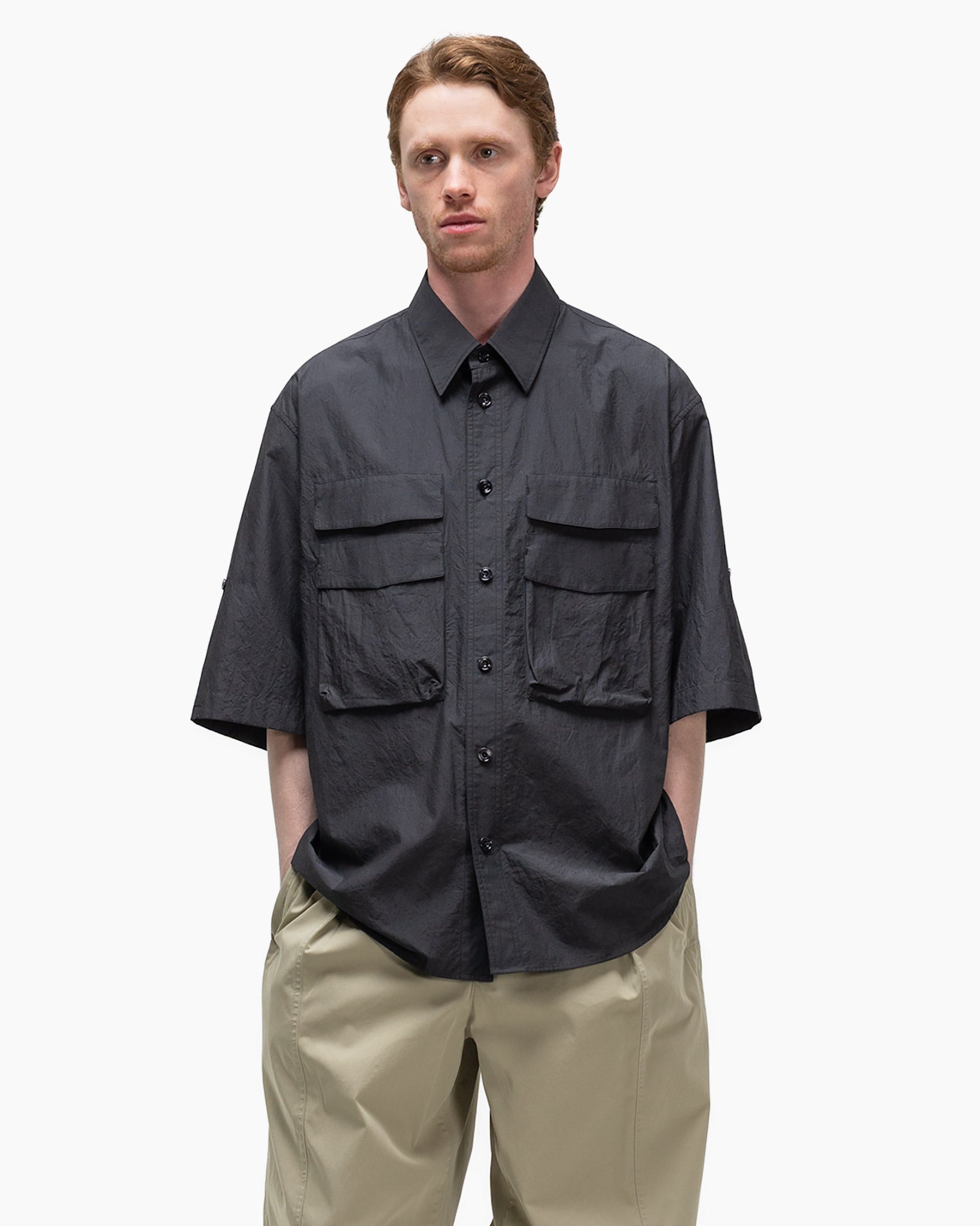 Lemaire Utility Shirt Charcoal | havenshop | REVERSIBLE