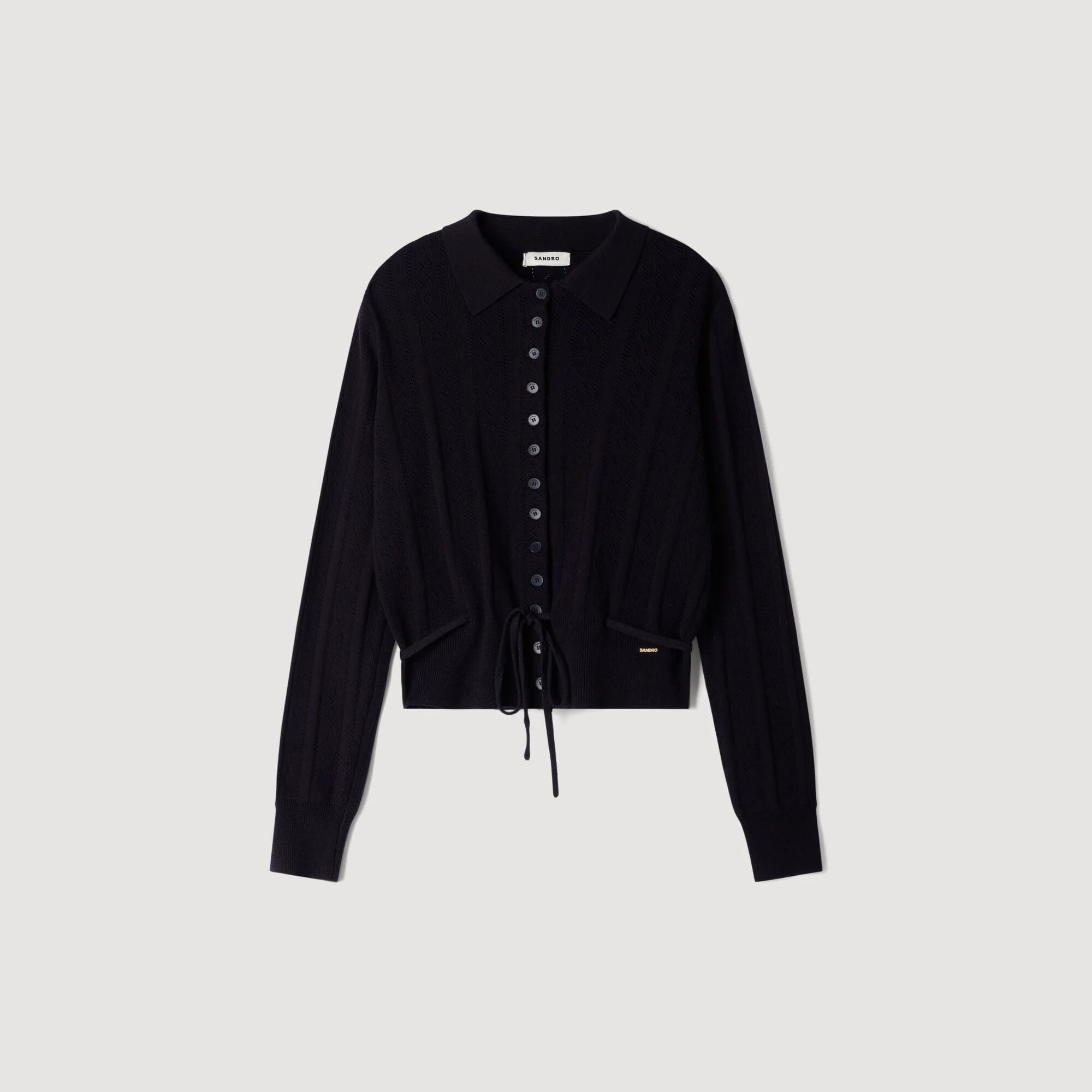 POINTELLE KNIT CARDIGAN - 1
