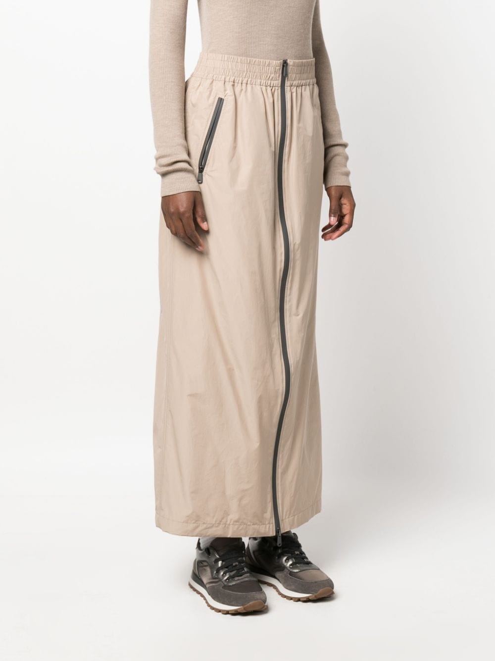 two-way zip-up maxi skirt - 3