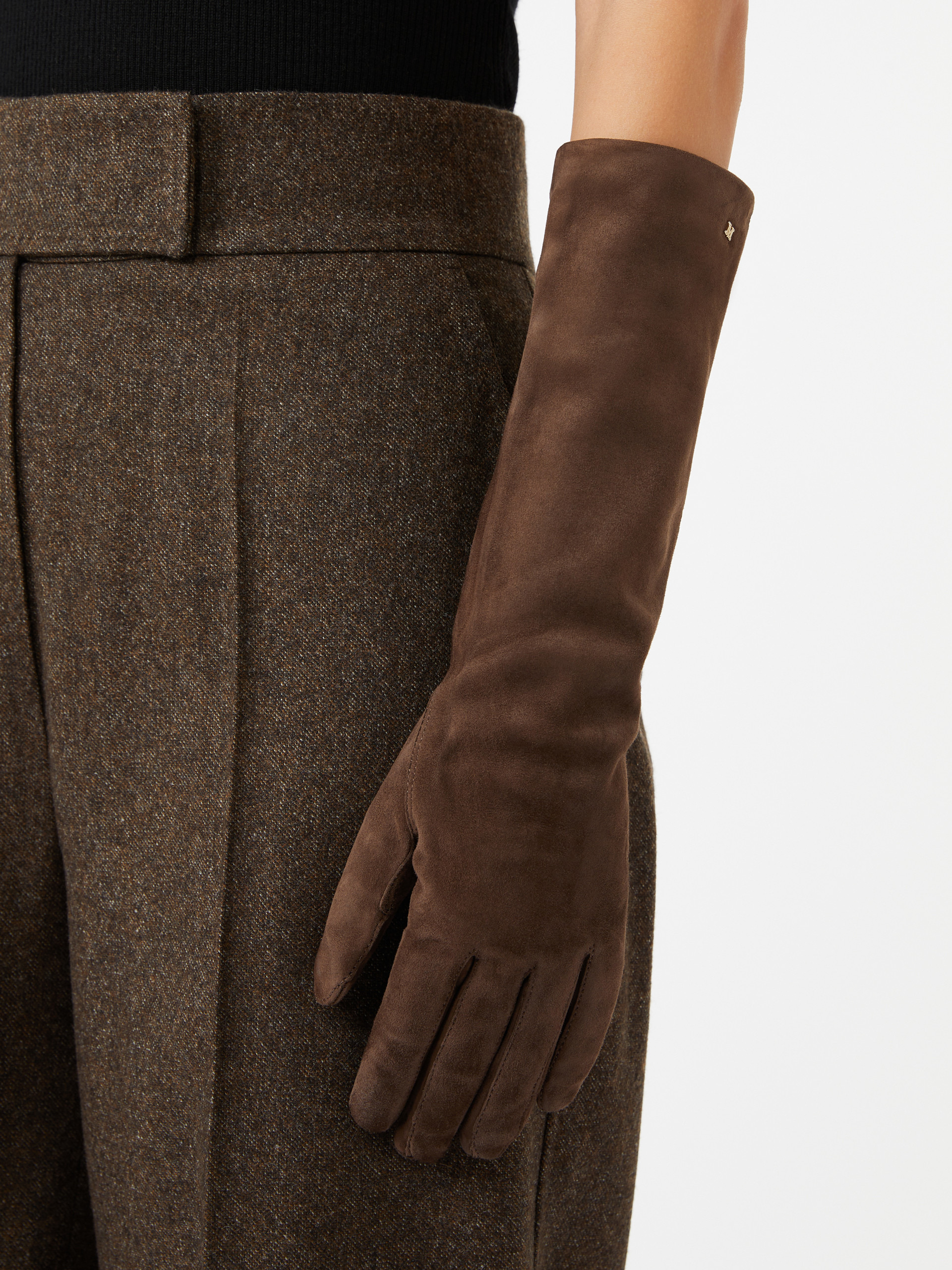 AFIDEESUEDE Long suede nappa gloves - 3