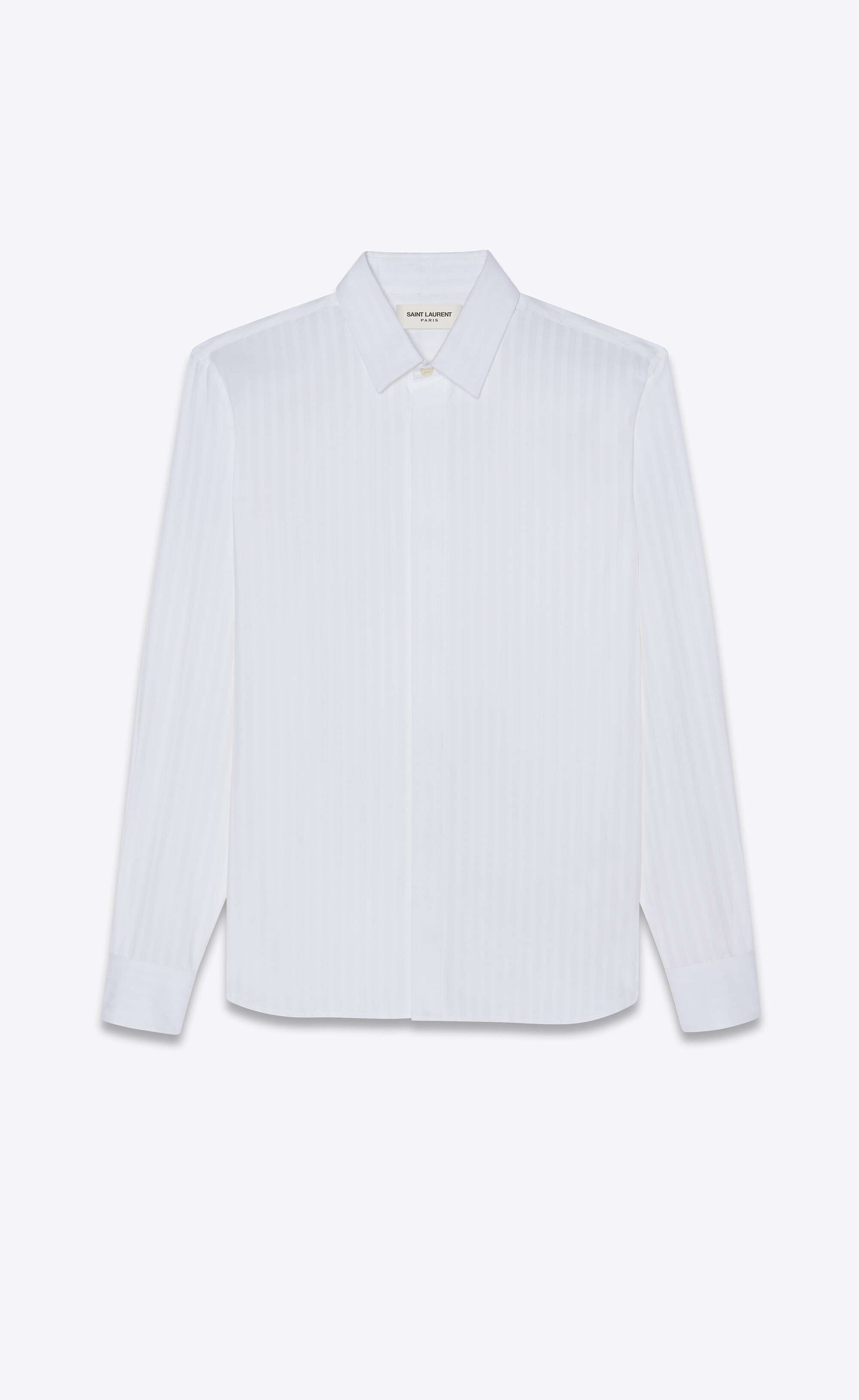 yves collar classic shirt in cotton poplin - 1