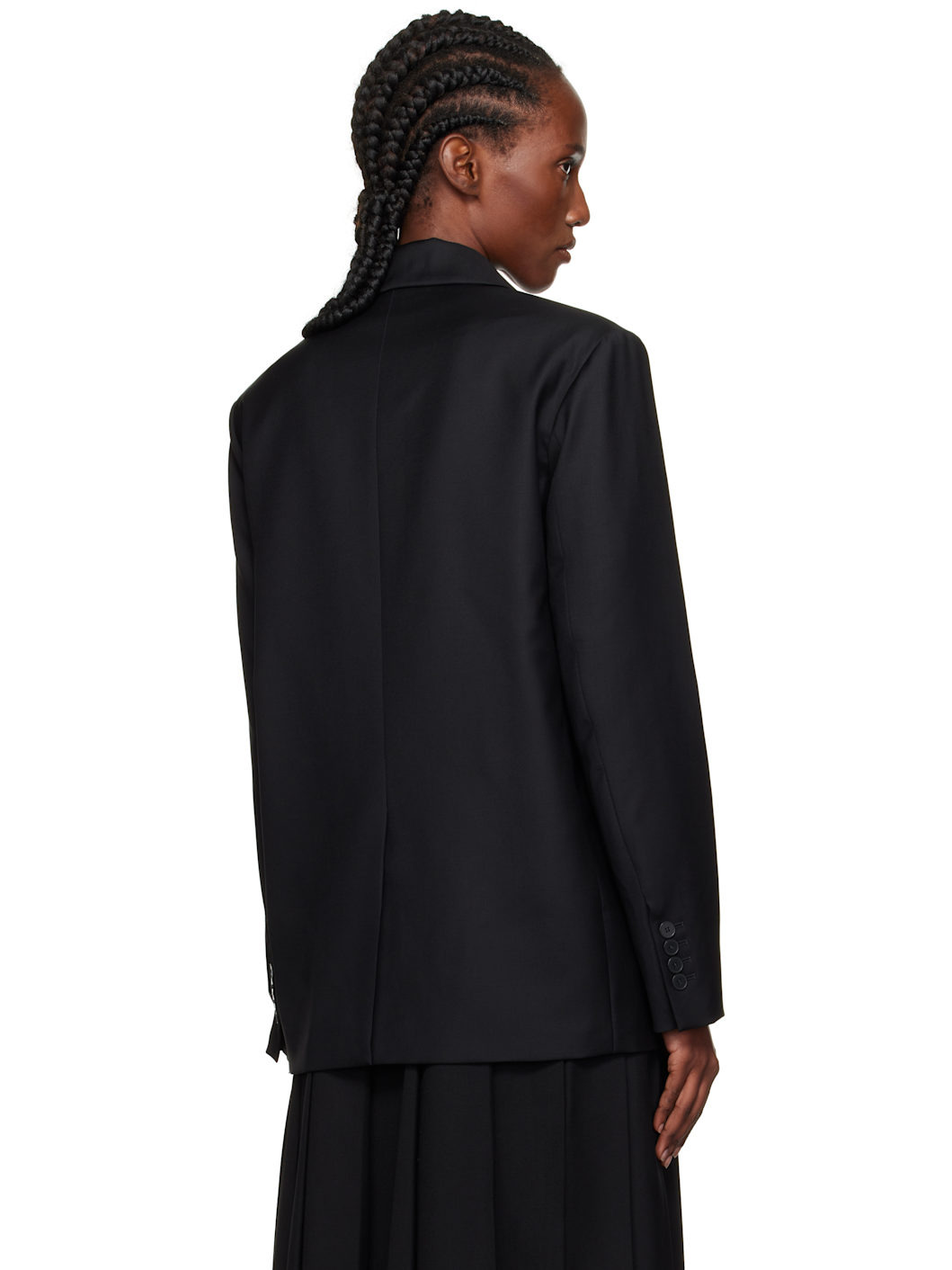 Black Donau LDS Virgin Wool Blazer - 3