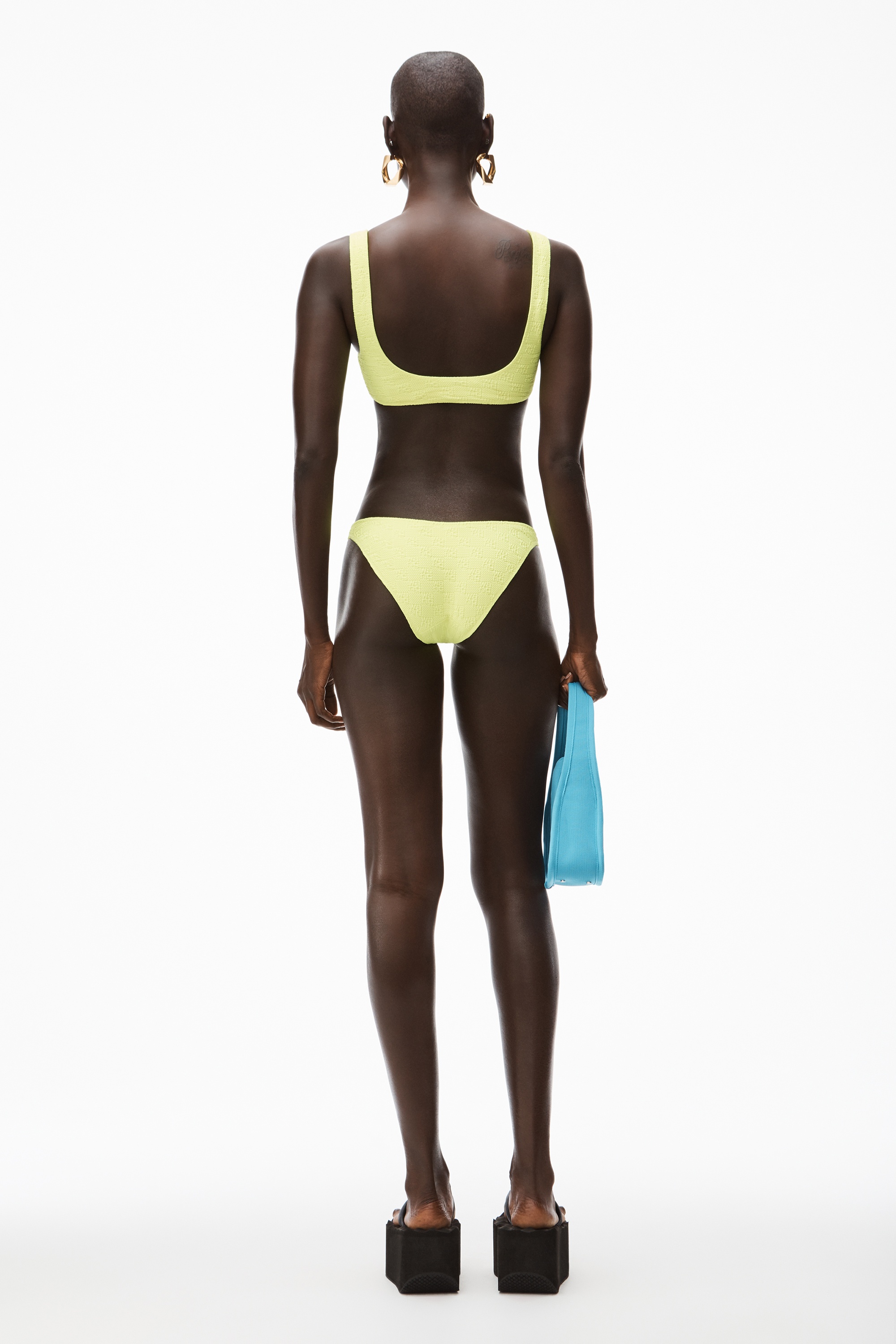 BIKINI BOTTOM IN TEXTURED LOGO JERSEY - 4