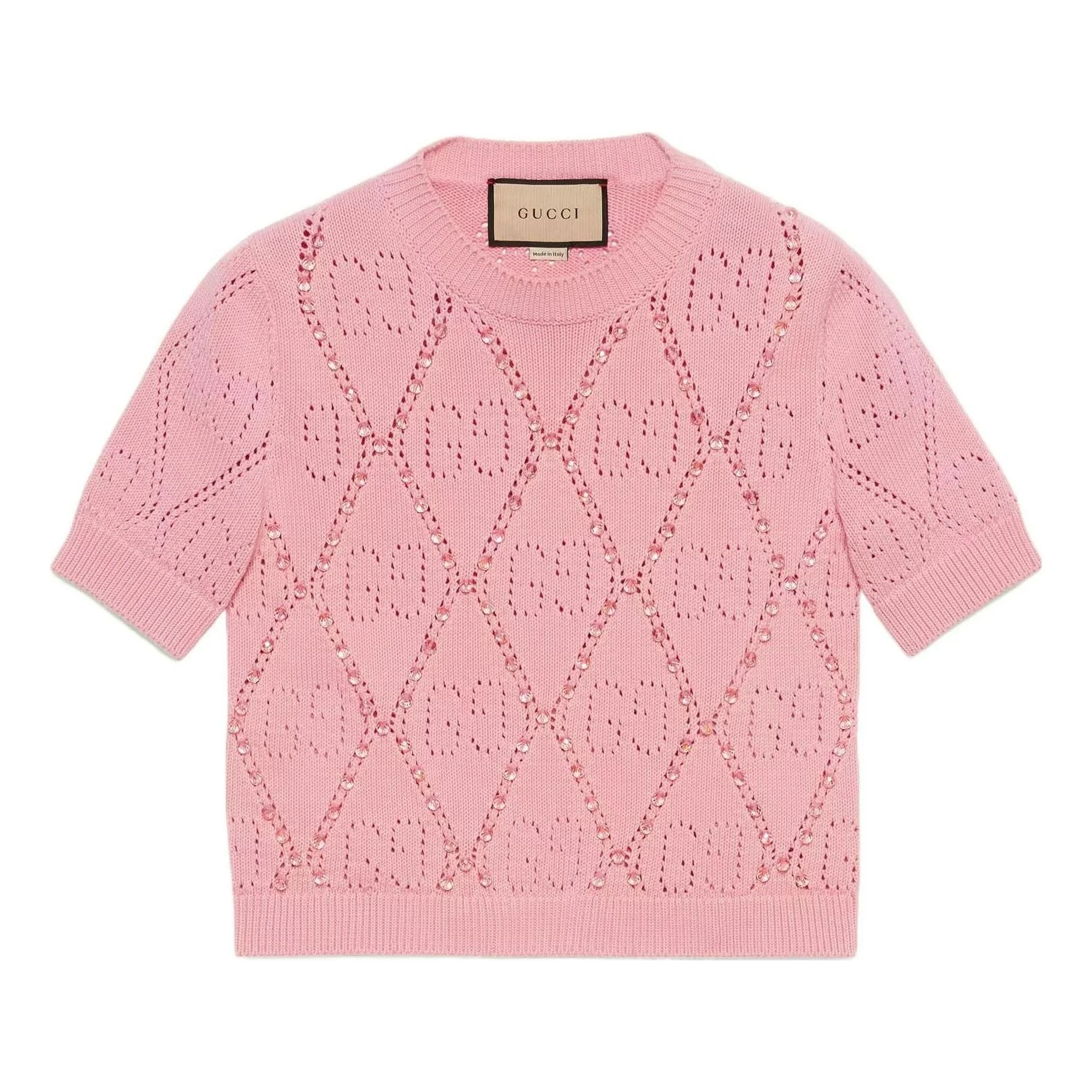 (WMNS) Gucci GG Cotton Beaded Shirt 'Pink' 691710-XKCAT-5307 - 1