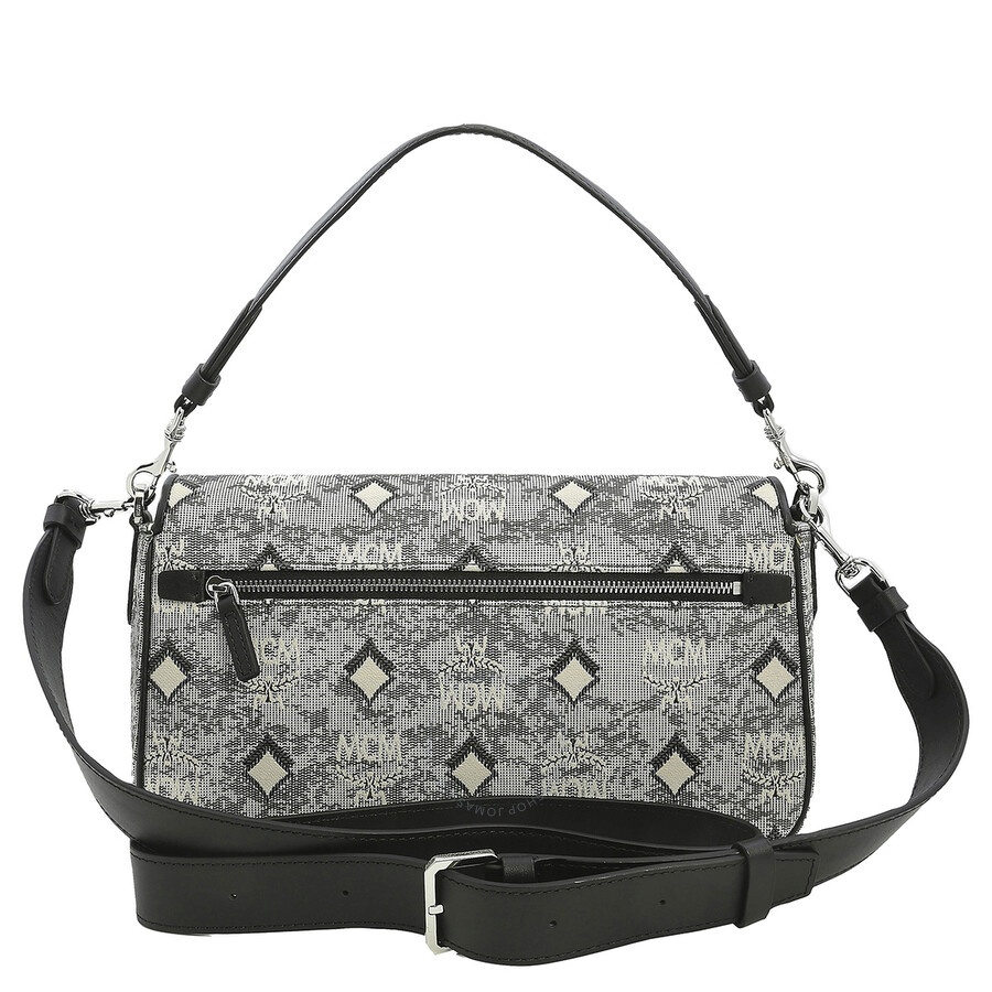 MCM Ladies Grey Crossbody Bag in Vintage Jacquard Monogram - 3