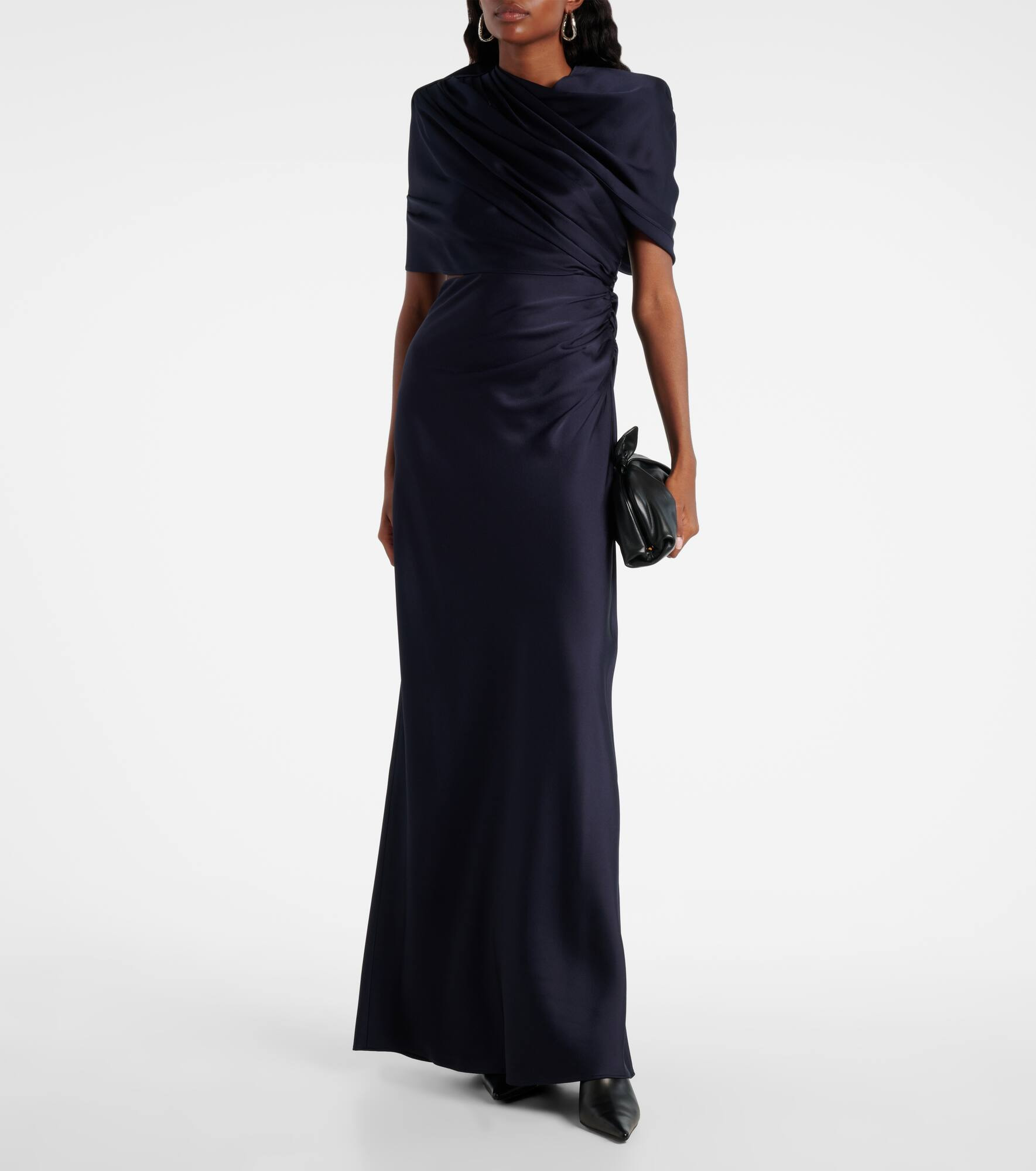 Caped draped gown - 2