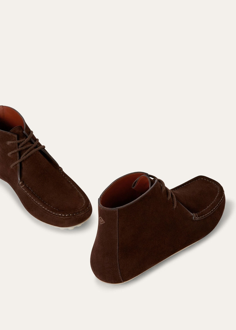 Dot Sole Lace Up Walk Boots 7