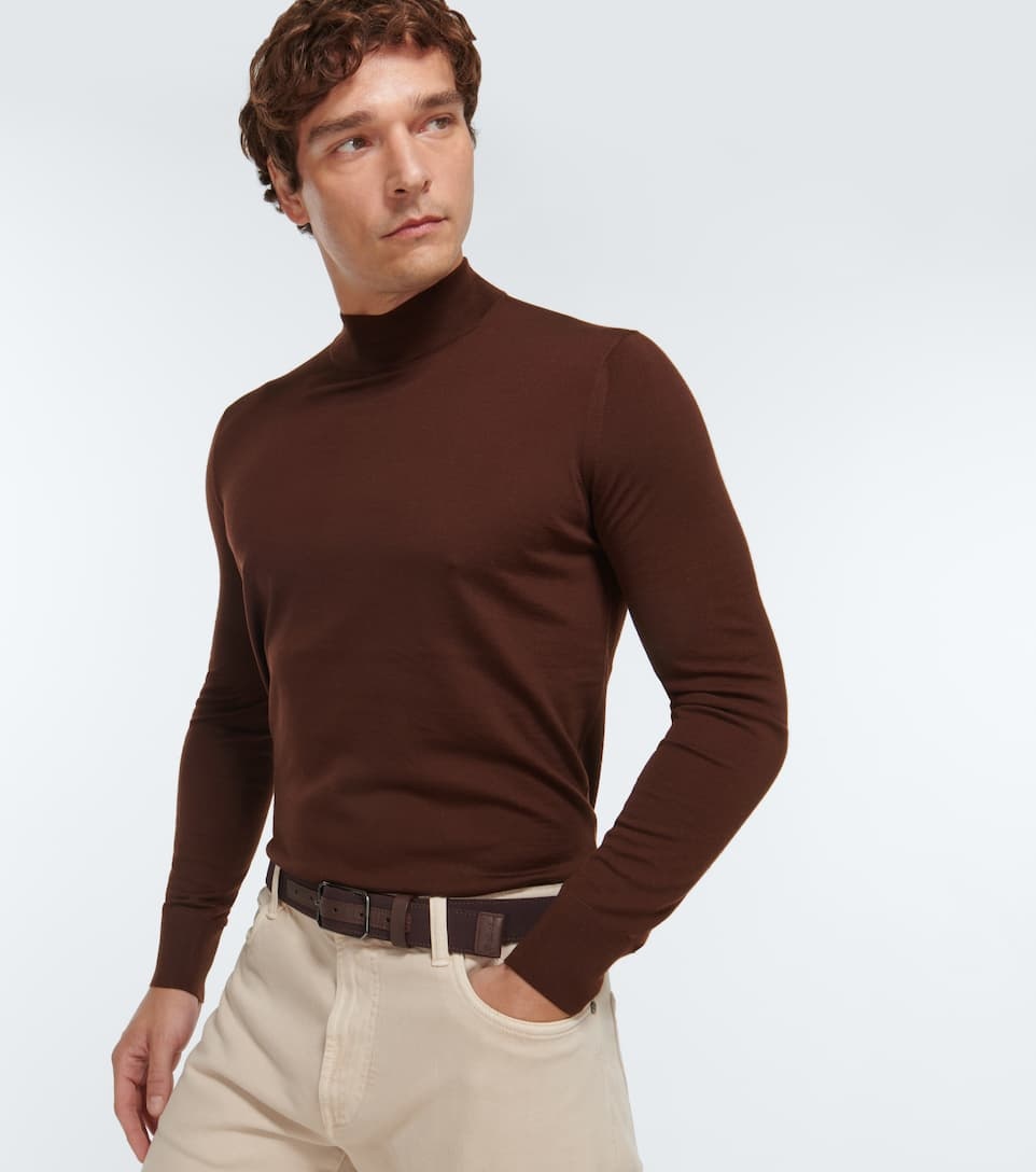 Virgin wool turtleneck sweater - 5