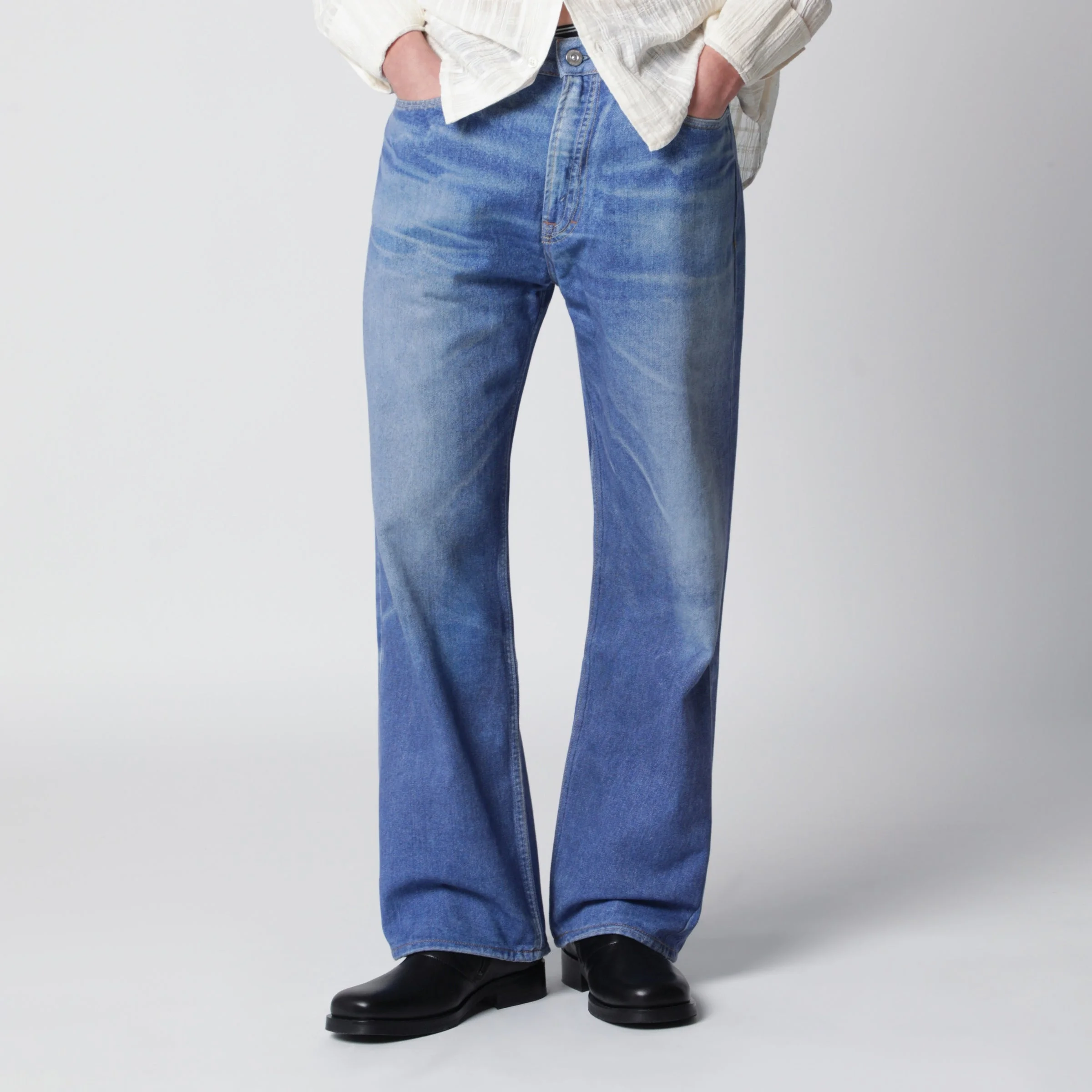 Our Legacy Jeans Third Cut In Digital Blue Aurora Print Men - 1