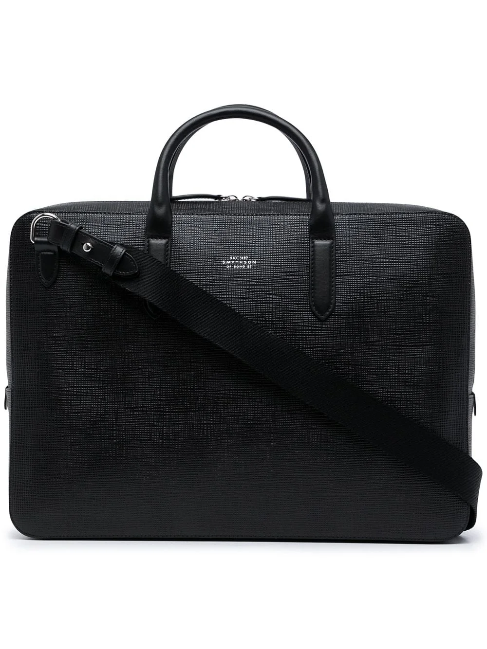 Panama textured leather briefcase - 1